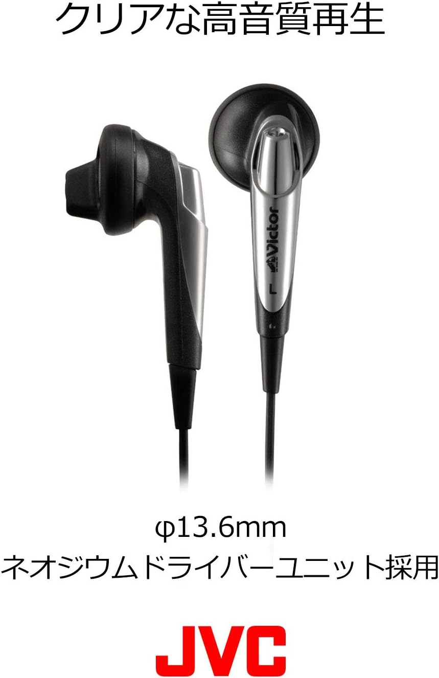 JVC Kenwood JVC Earbuds 3.5M Code HP-F207L-B (Japan Import) image number 2