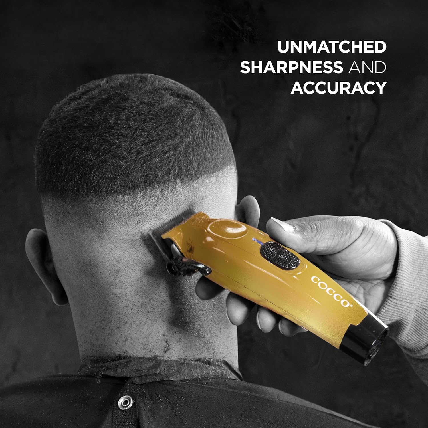 Cocco Veloce Pro Clipper, Digital Gap Ambassador Graphene Taper Blade Professional Hair Clippers, High-Torque BLDC Motor, All-Metal, Cordless, Charging Base Included, Pearl White image number 4