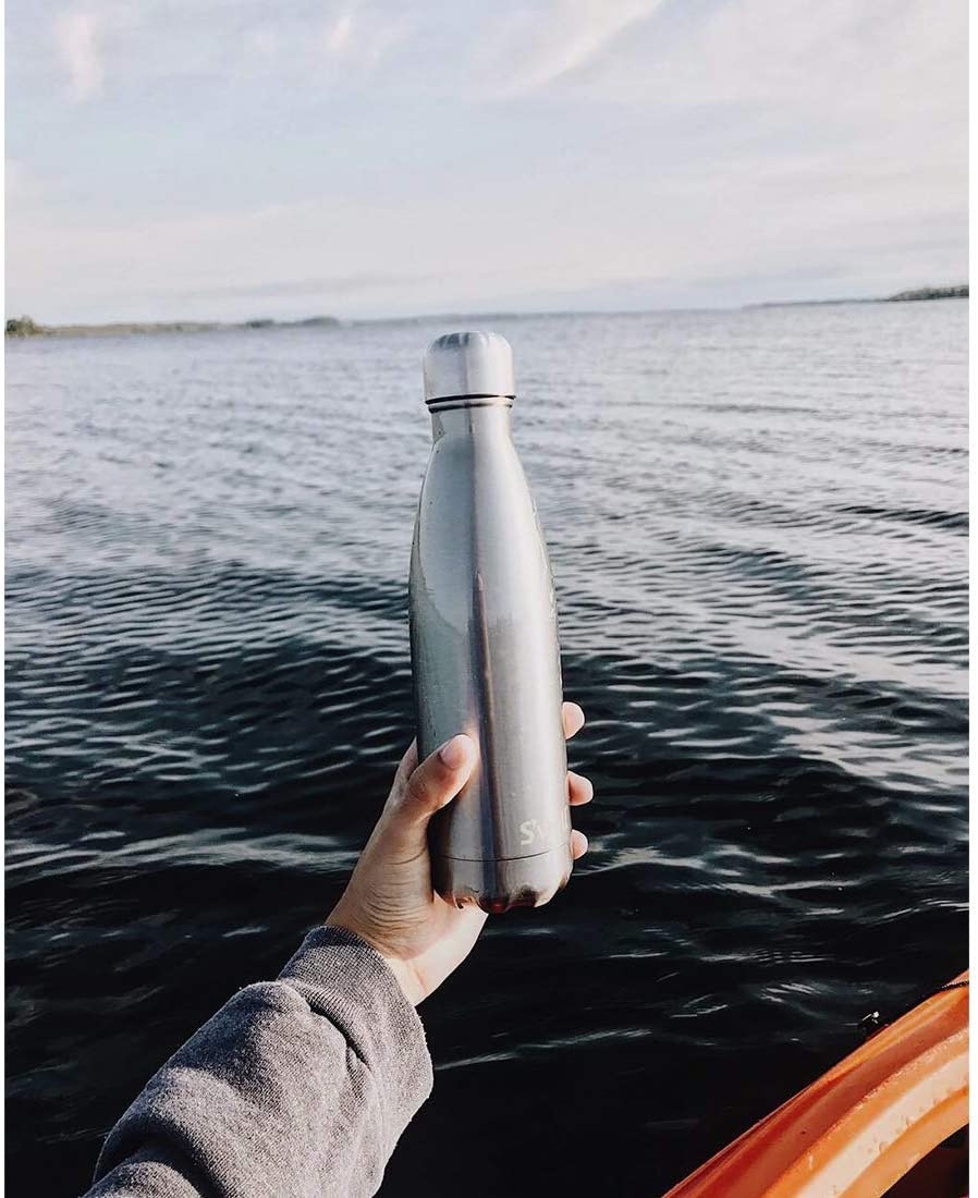 S'Well Stainless Steel Water Bottle, 25Oz, Silver Lining, Triple Layered Vacuum Insulated Containers Keeps Drinks Cold for 48 Hours and Hot for 24, BPA Free, Perfect for on the Go image number 7