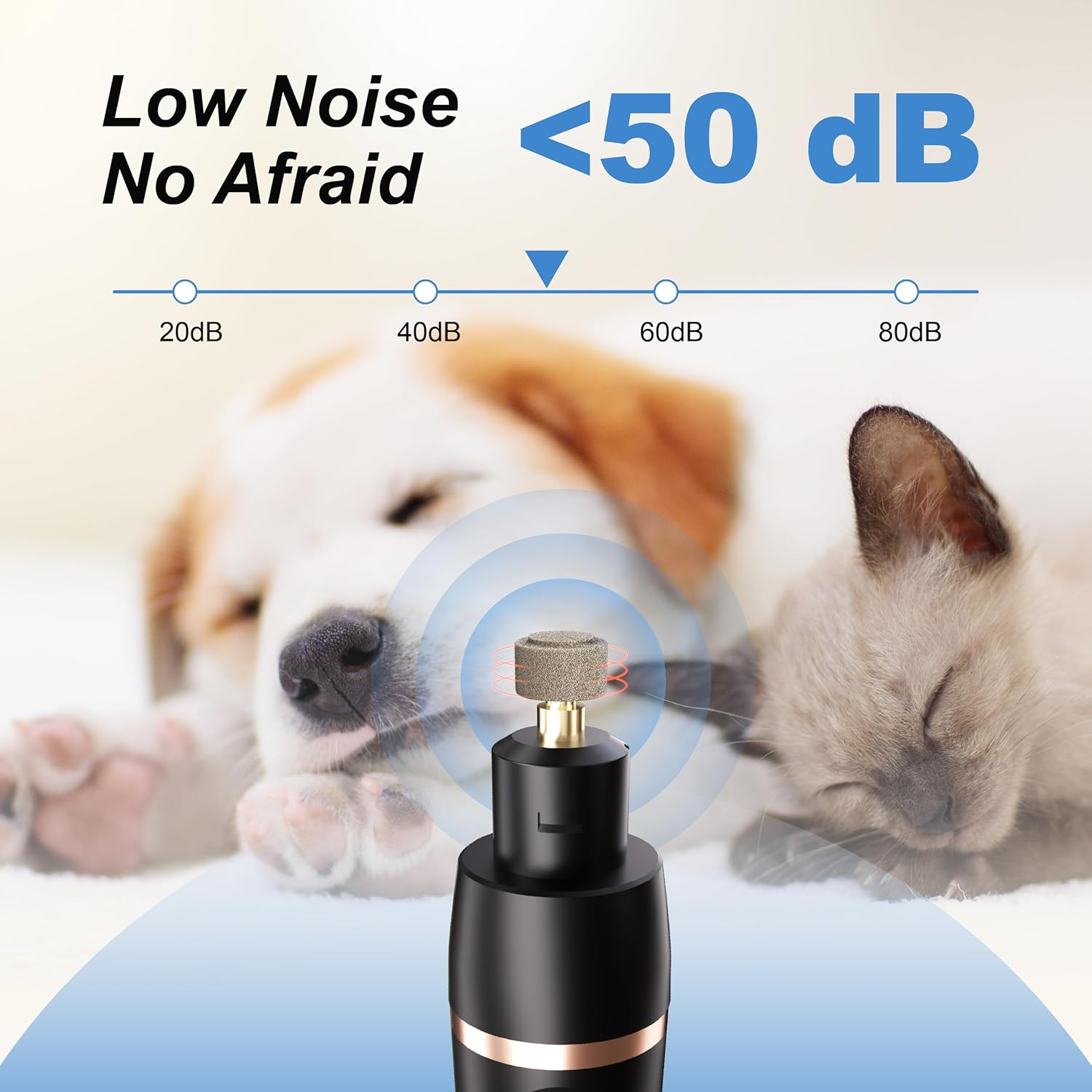 Dog Grooming Kit 3 in 1 Dog Clippers for Grooming Supplies, Cordless Electric Pet Nail Grinder Cat Paw Trimmer Professional Long Hair Shaver Set for Cat Matted Hair and Small Dogs Thick Coats image number 1