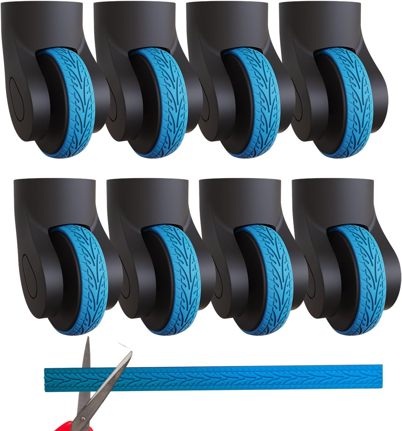 Luggage Wheel Protector - Silicone Luggage Caster Cover | Travel Accessories, Suitcase Wheels Protector Cover Replacement, and Reduce Noise Hoffti image number 4