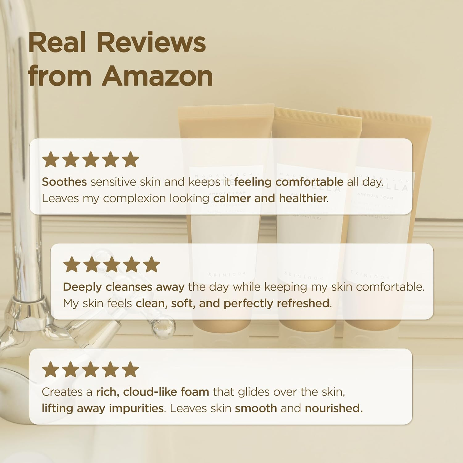 SKIN1004 Madagascar Centella Ampoule Foam, 125Ml, Korean Face Cleanser & Makeup Remover with Centella Asiatica, Facial Foam Cleanser for Daily Face Wash, Cleansing Foam for Skin Cleanliness & Softness, Korean Skincare image number 4