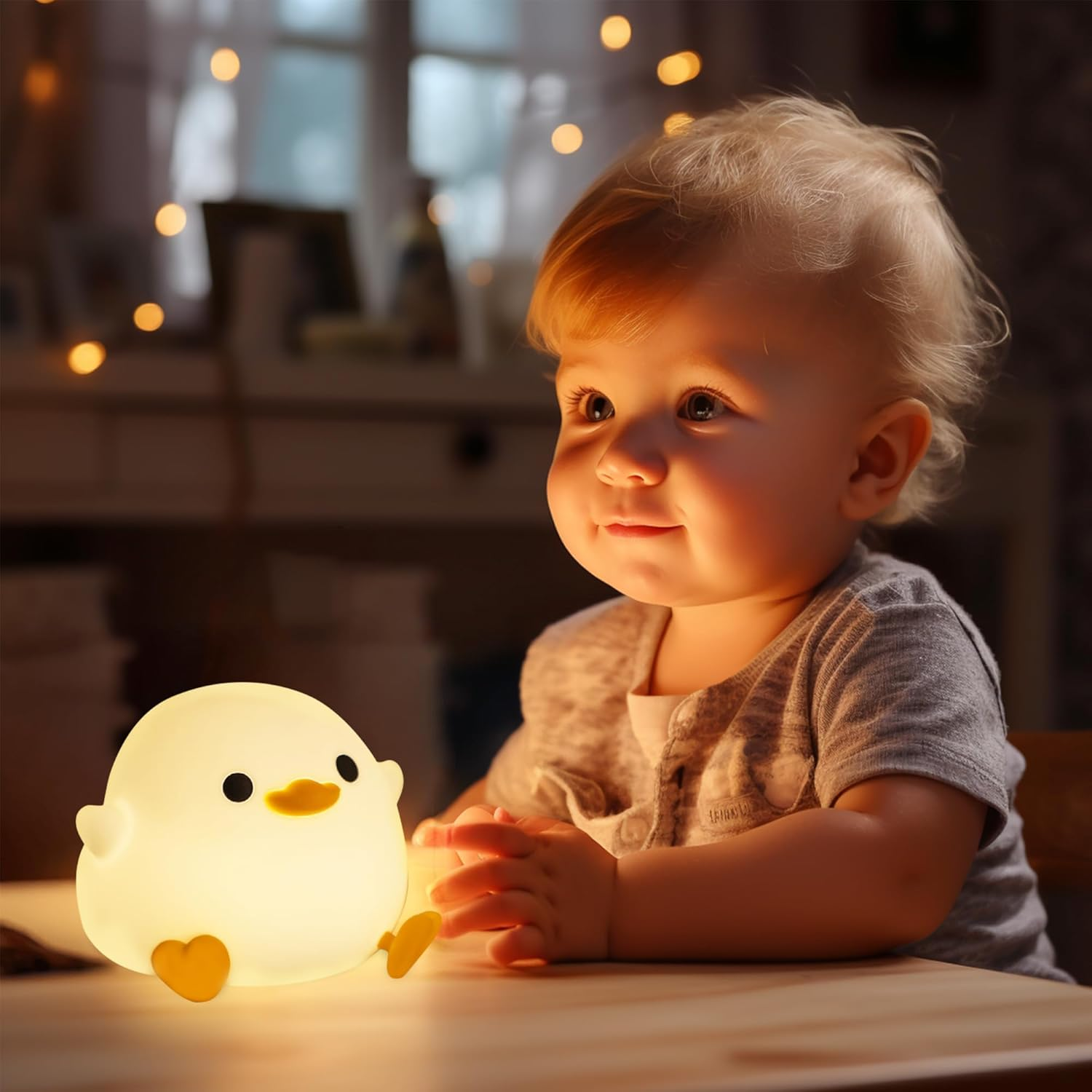 Anywin Dodo Duck Night Light, Silicone Duck Lamp, Dimmable Children'S Room Night Light, Rechargeable LED Bedside Lamp with 20 Minute Timer, Gifts for Boys, Girls image number 5