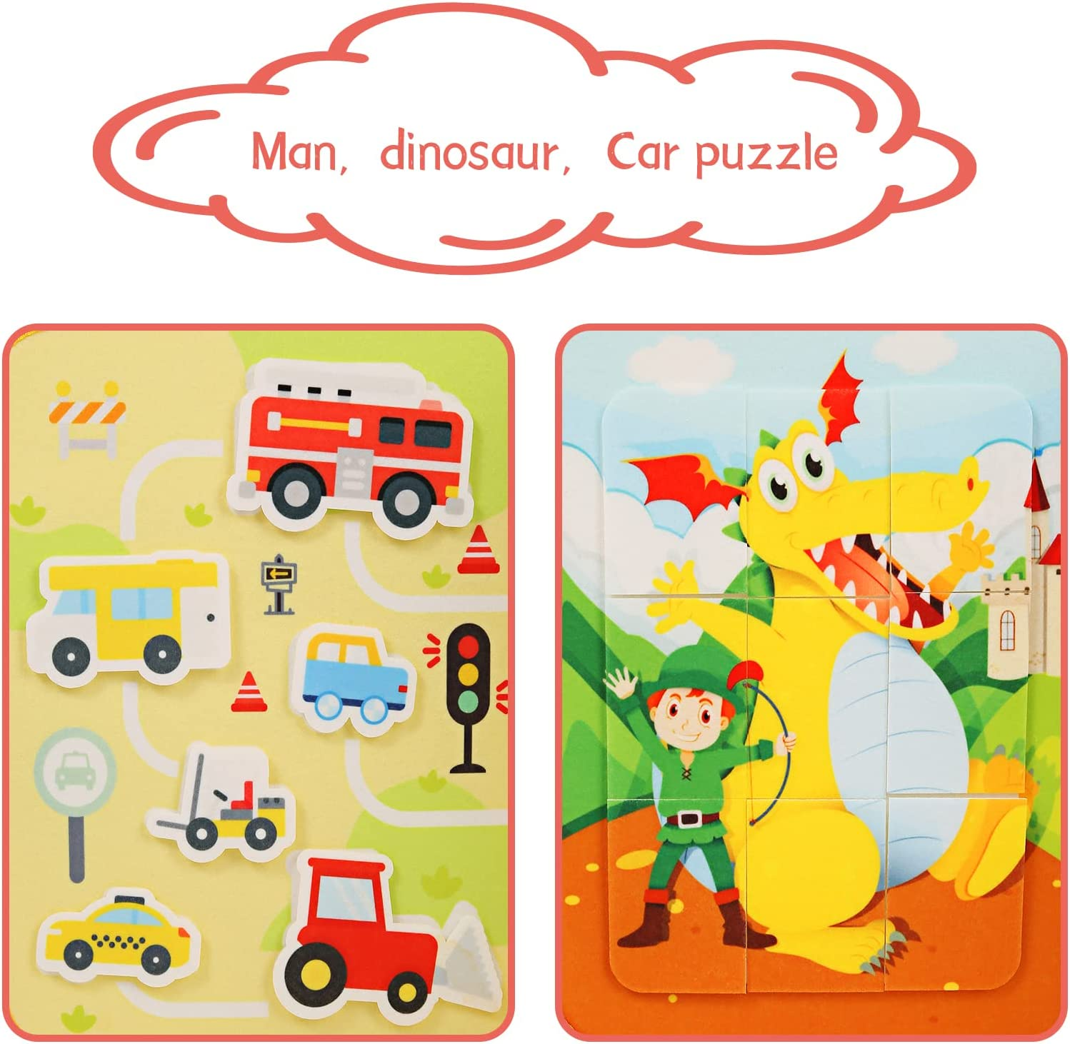 Coxedafi Busy Board for 1-5 Year Old Boys Girls, 5 Page Toddler Montessori Sensory Toys, Fine Motor Skills Learning Educational Preschool Travel Busy Book (Yellow) image number 2