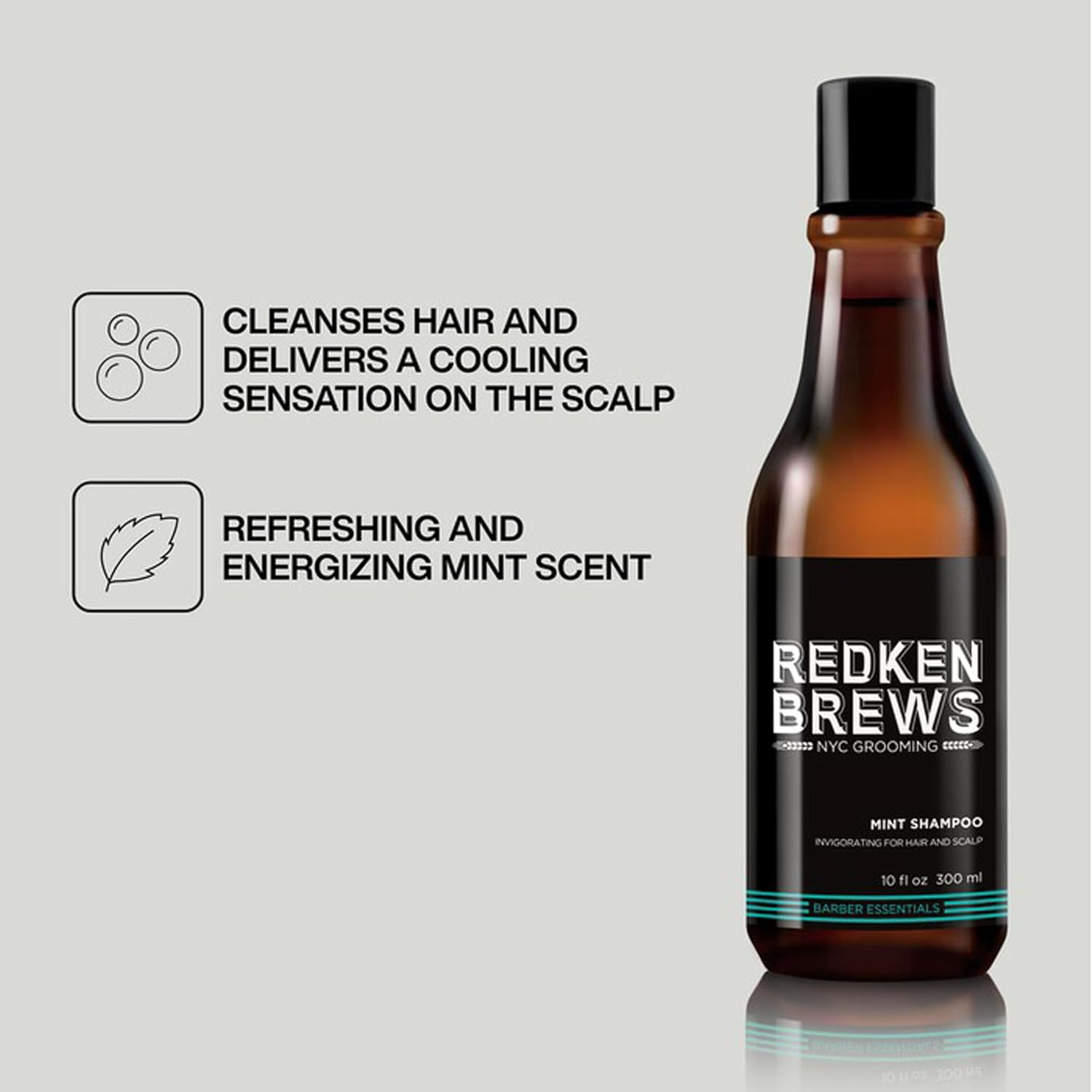 Redken Brews Mint Shampoo for Men, 300 Milliliter image number 1