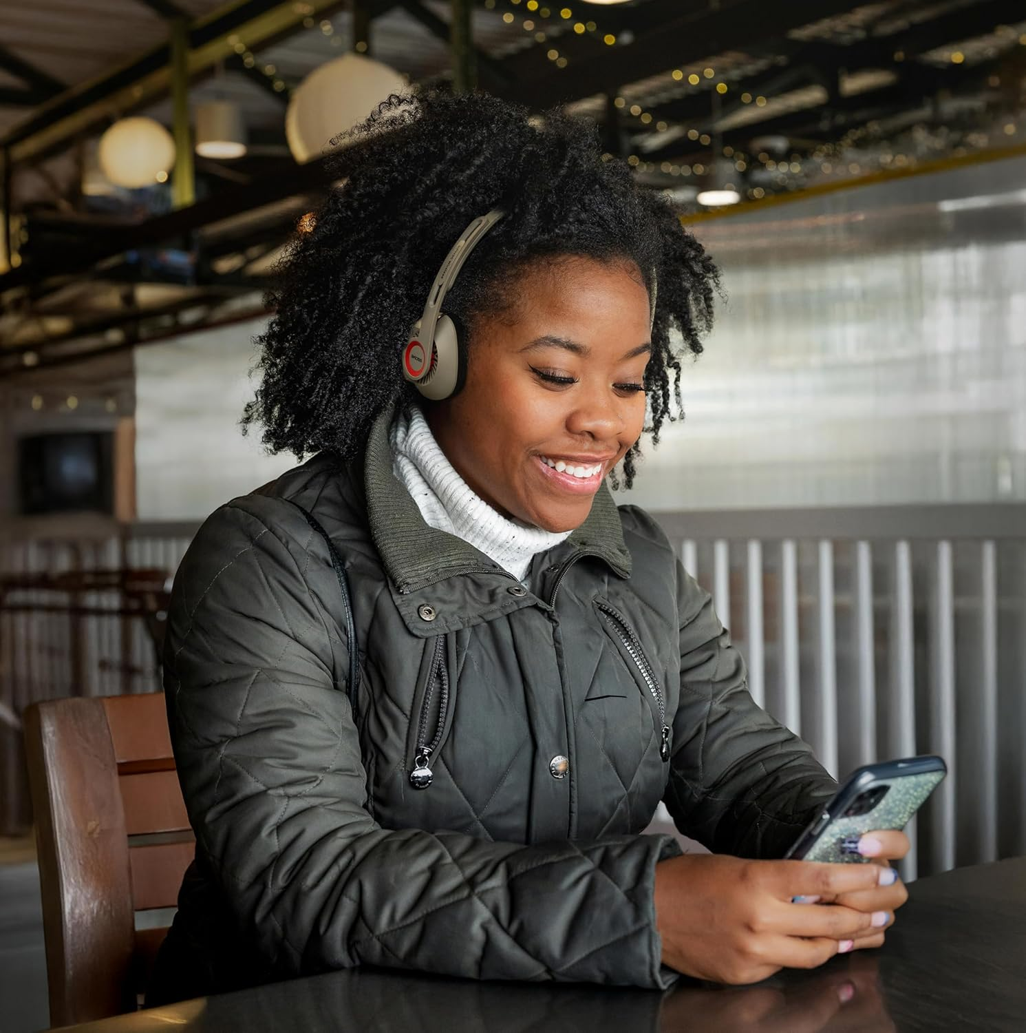 Koss KPH30 Wireless Bluetooth On-Ear Headphones, Retro Style, 20+ Hour Battery Life, USB-C Charging, Microphone, Rhythm Beige image number 4