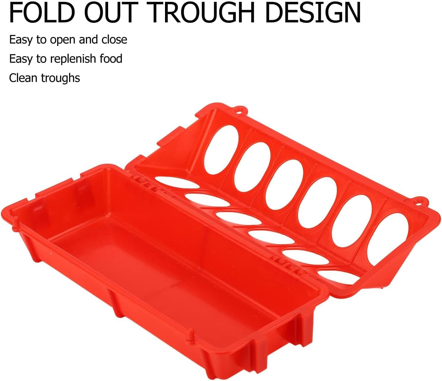 2 Pieces Bird Feed Dish for Pigeons, 6 Slot Feeder Pigeon Parrot Chicken, Chick Feeder and Waterer, Durable Water Trough for Efficient Animal Feeding and Easy image number 6