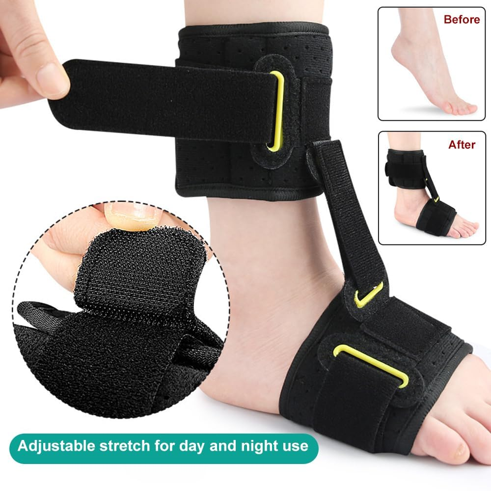 Foot Drop Brace Ankle Foot Orthosis Support, Adjustable AFO Splint for Foot Pain Relief, Ankle Foot Orthosis Support for Men, Women and Kid，Day & Night Dorsal Splint for Left Right image number 5