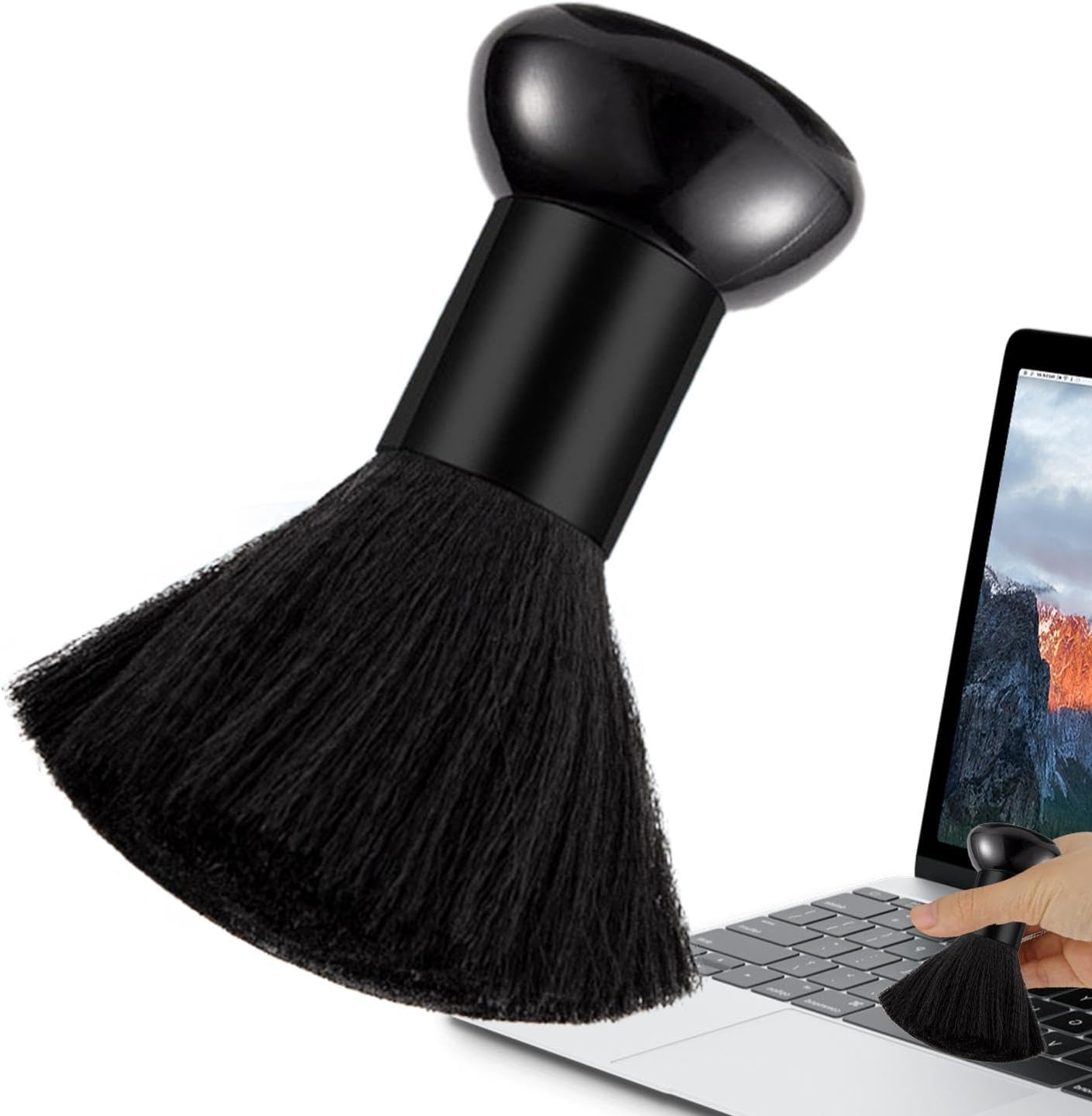 Vgvgaj Neck Duster Brush | Nail Dust Cleaner Brushes | Nail Tool, Hairdressing Broken Hair Cleaning Brush for Barber Shop, Soft Nylon Bristles