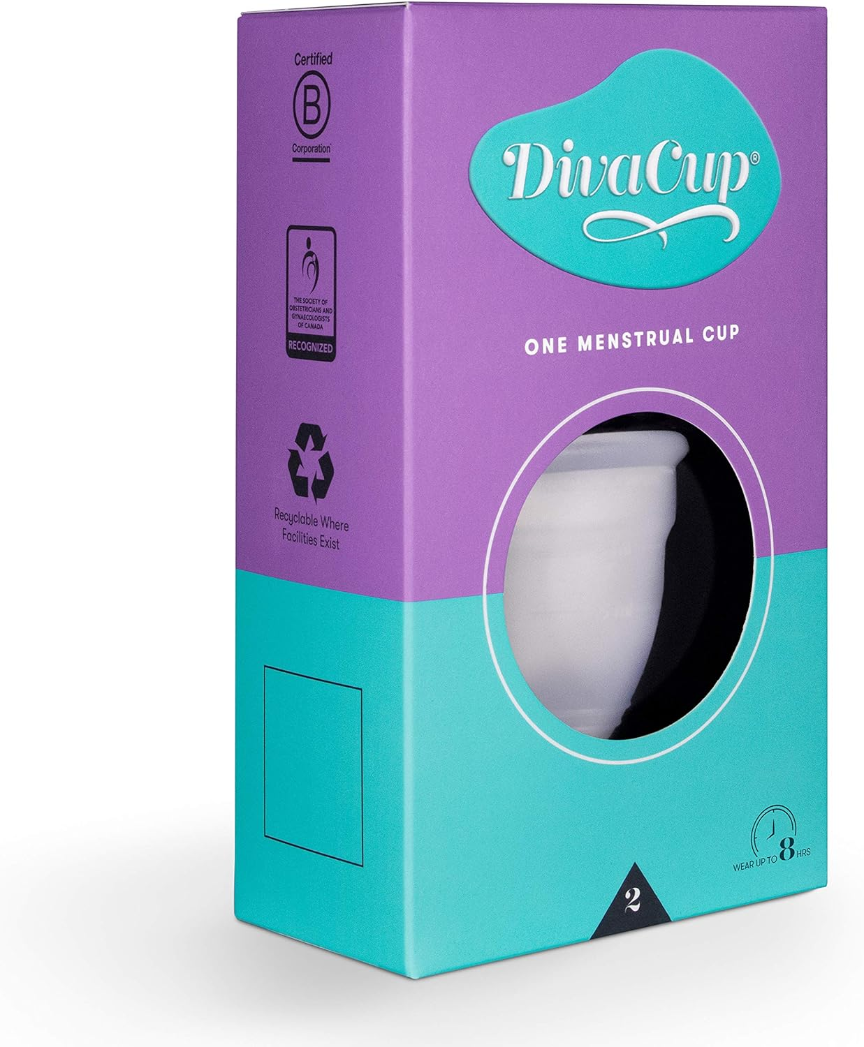 Divacup Model 2 Menstrual Cup, Frosted White image number 4