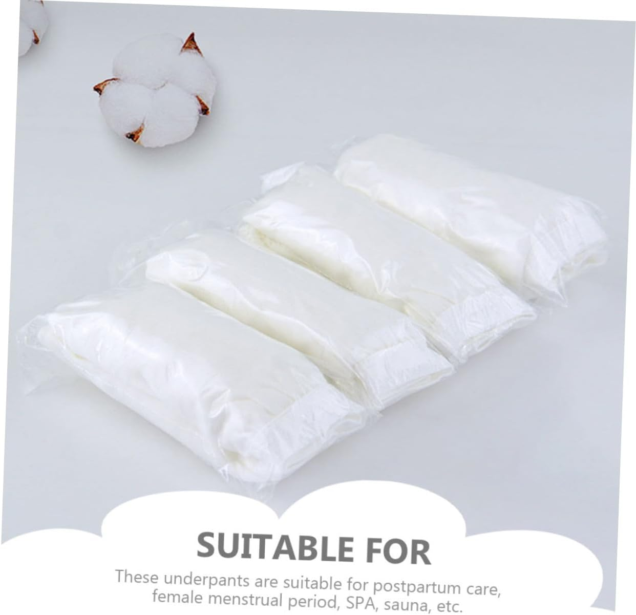 Disposable Cotton Briefs for Pregnant Women Maternity Large Size Xxxl 5Pcs Professional Portable Convenient Underwear for Travel and Postpartum Use image number 5