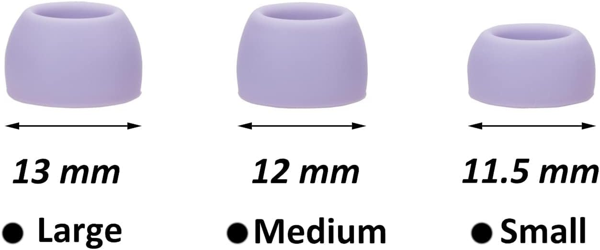 Replacement Silicone Tips Earbuds Eartips Set for Samsung Galaxy Buds Pro Headphones Fit in Case Ear Tips, S/M/L 3 Size 6 Pairs Soft Eartips for Galaxy Buds Pro Wireless Earbuds (Phantom Violet) - Violet image number 4