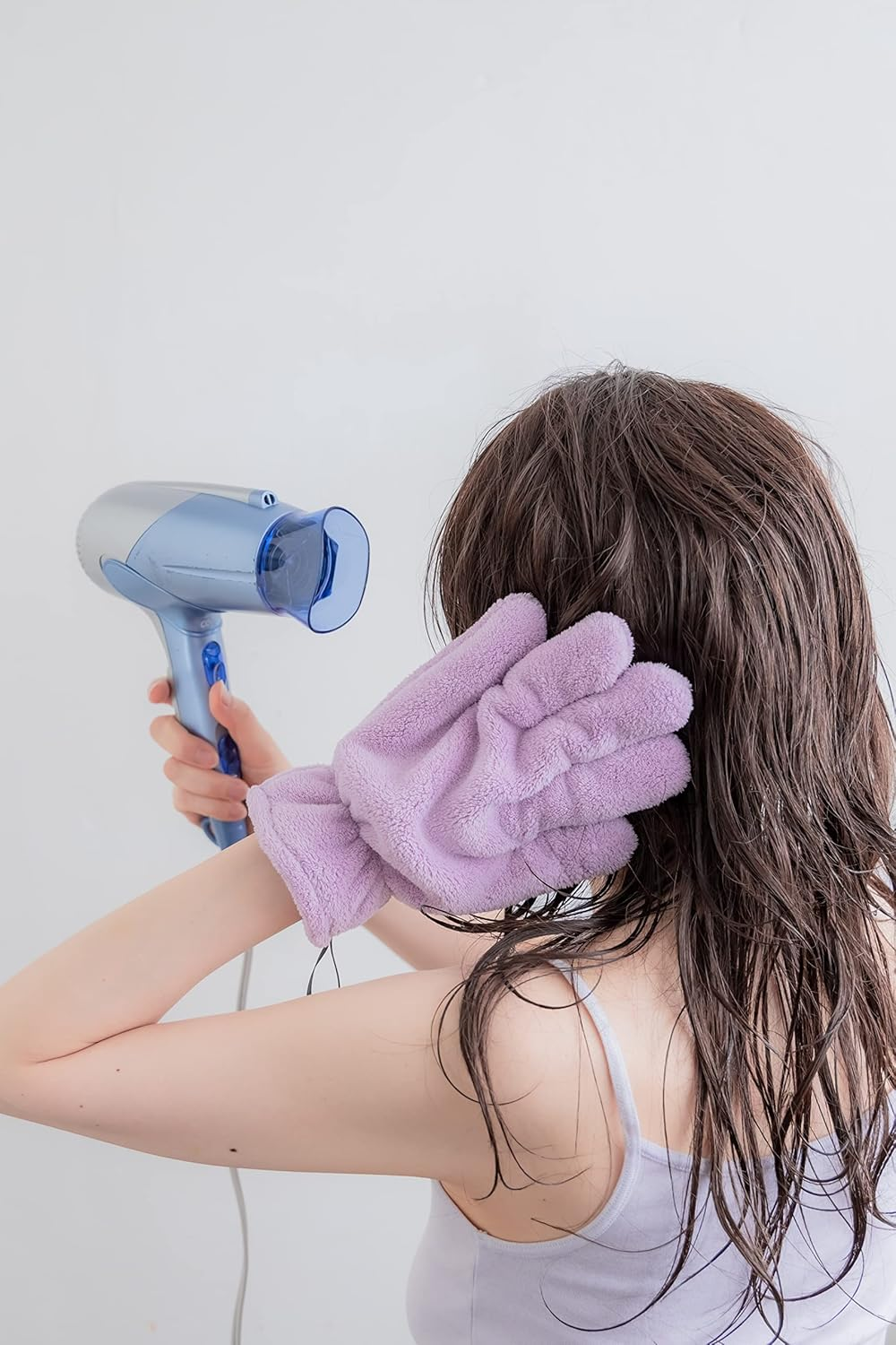 Jc plus [Fluffy Quick Dry Gloves, 2 Pieces] Hair Drying Towel, Hair Dry Gloves, Dryer, Water Absorbent, Quick Drying, Microfiber image number 2