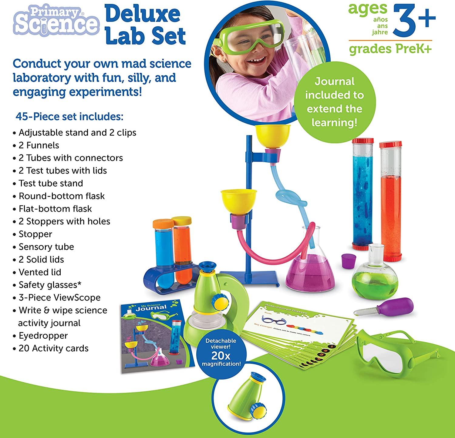 Learning Resources Primary Science Deluxe Lab Set, Science Kit, 45 Piece Set, Ages 3+ image number 3