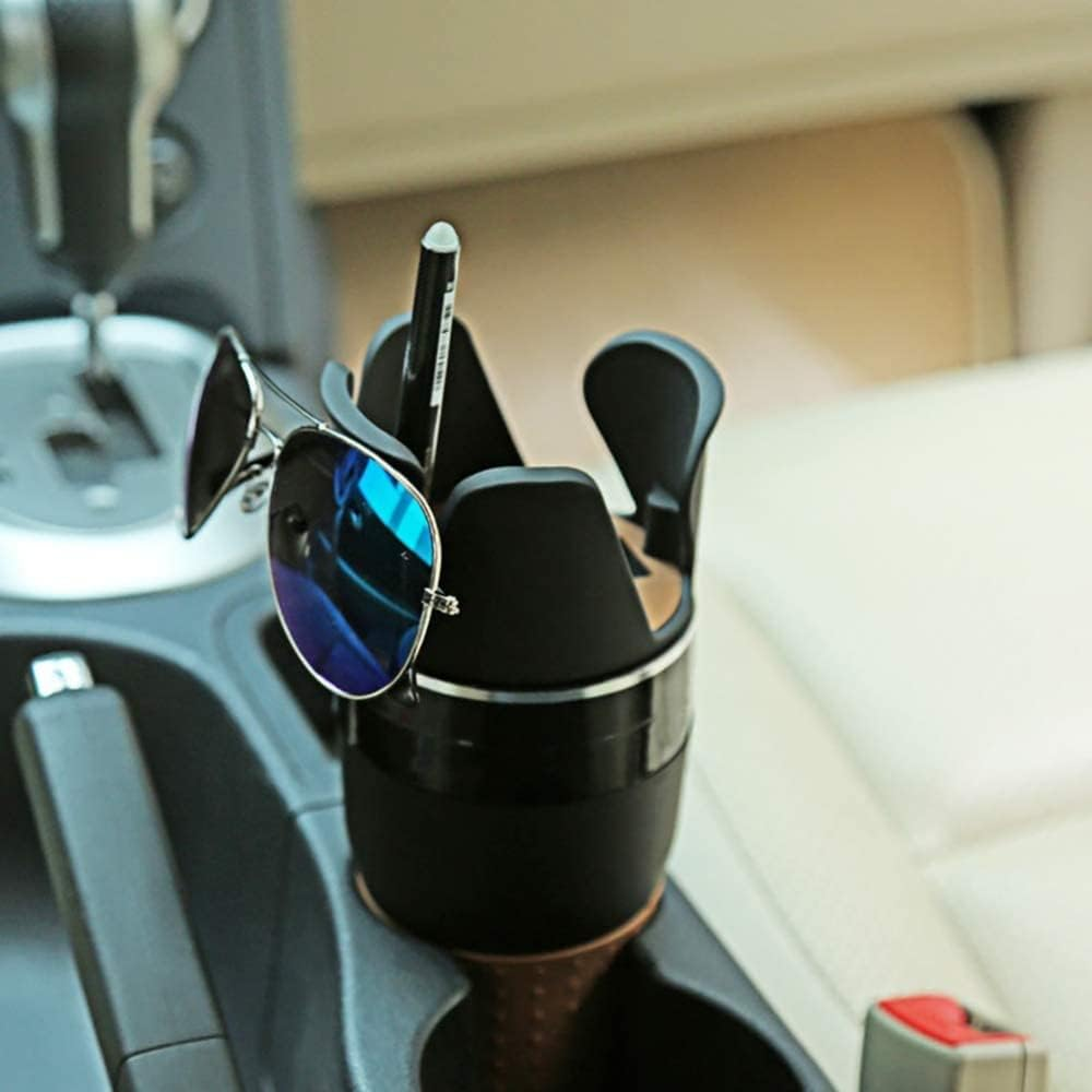 Car Cup Holder Organizer, 5 in 1 Multifunctional 360&deg; Rotating Car Cup Holder Insert,Car Multi Cup Holder Extender, Adjustable Base Bottles Rack for Car Interior image number 2