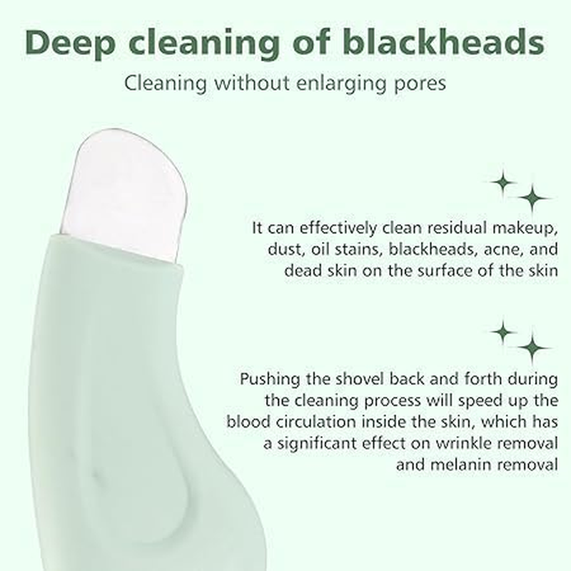 Ksngtixe 2 Pack Blackhead Remover Tool Set - Stainless Steel Pore Cleaner with Silicone Handle, Gentle Nose Blackhead Extractor for Deep Cleansing, Unisex Skin Care Tools for Men & Women (Beige & Green) image number 2