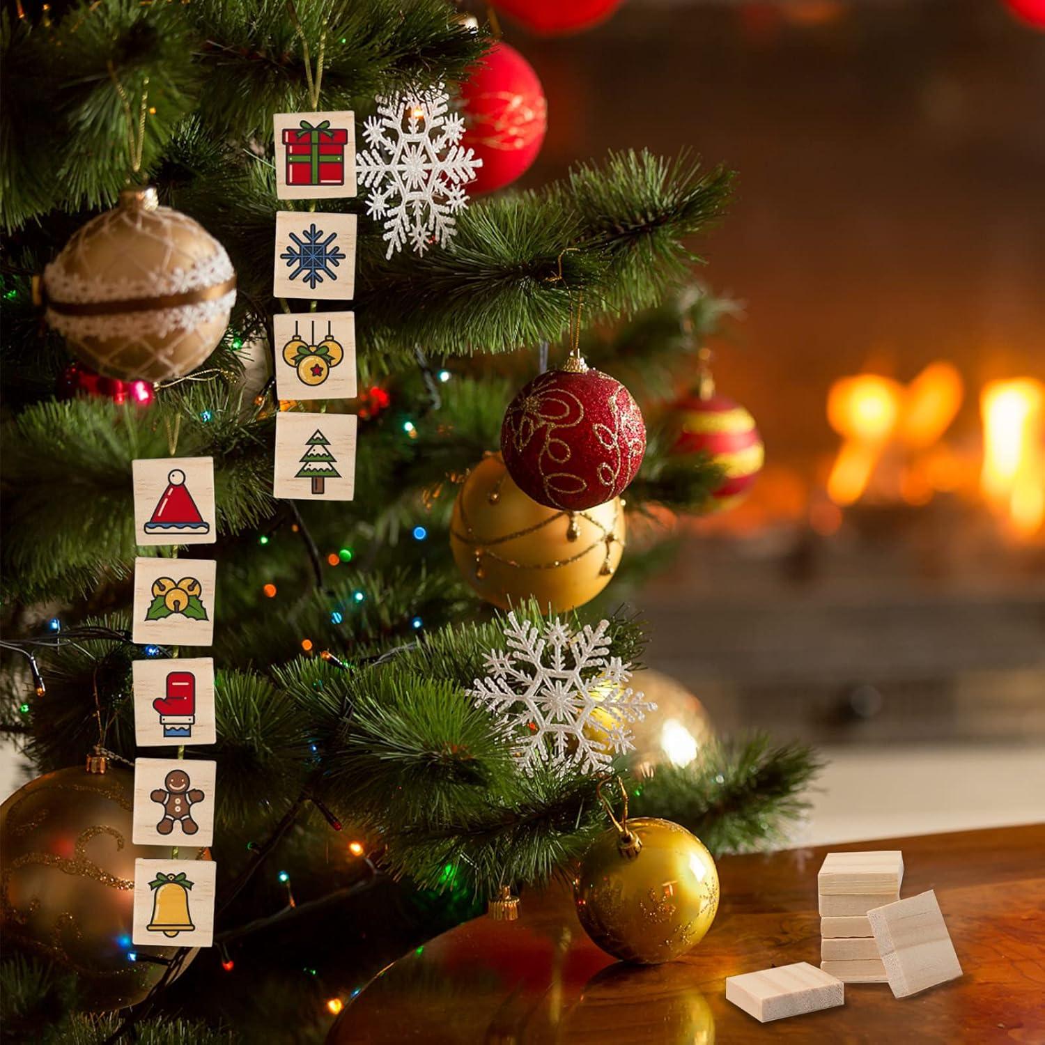 Qfeley 400 Pieces Blank Wooden Letter Tiles Square Tile Pieces 20X18Mm Wood Square Letter Tiles Blank Wooden Cutout Tiles Blank Wood Squares Pieces for DIY Crafts Decoration image number 2