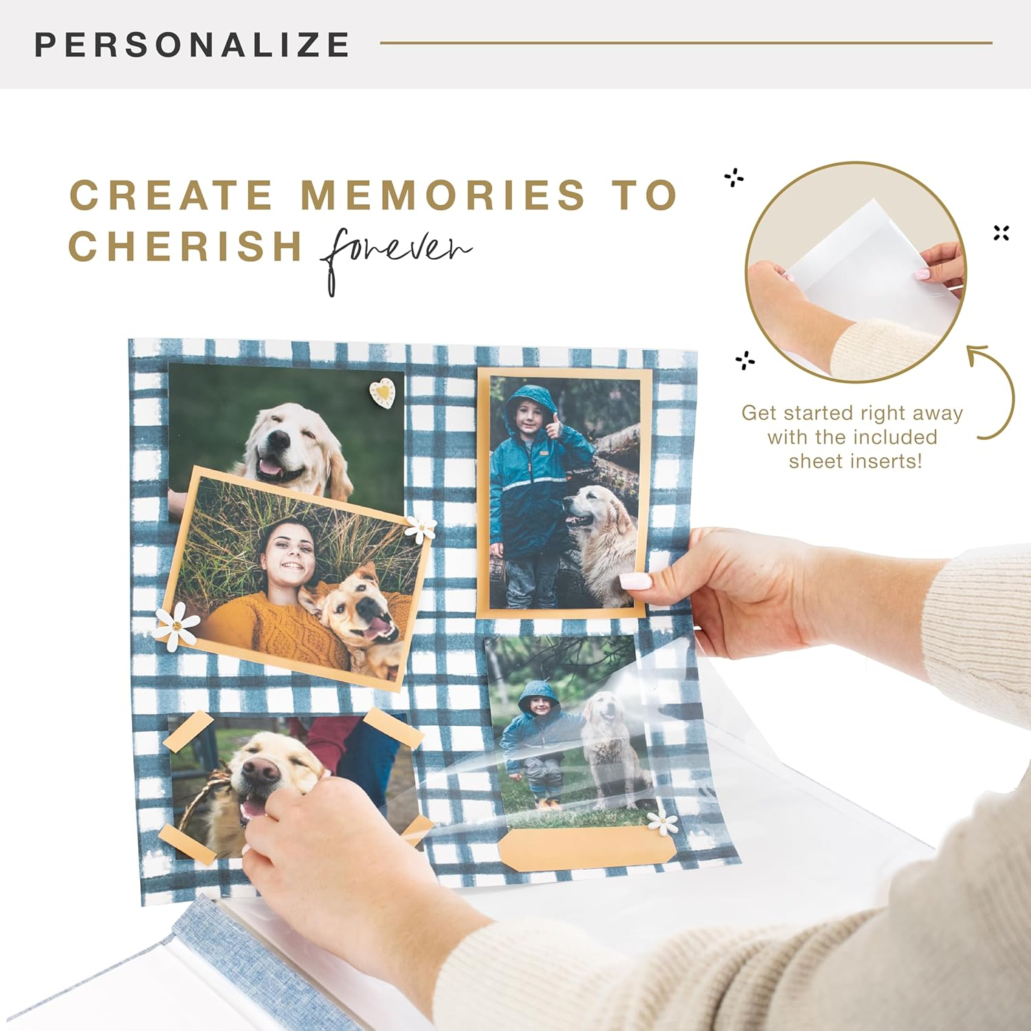 12X12 Fabric Scrapbook, Blue Fog image number 2