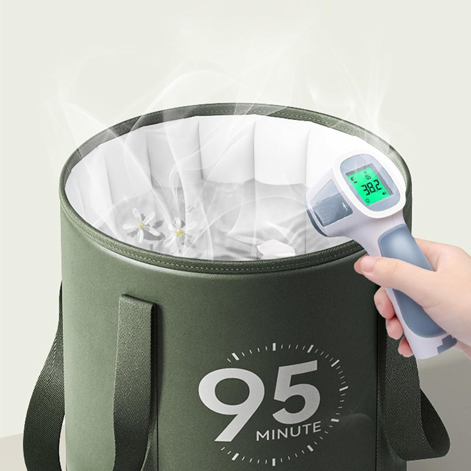 Portable Travel Bucket for Soaking Feet | Bucket for Feet Soaking with Handle, Insulated Foot Bath Bag, Water Container for Foot Spa Camping Fishing Soaking Feet image number 2