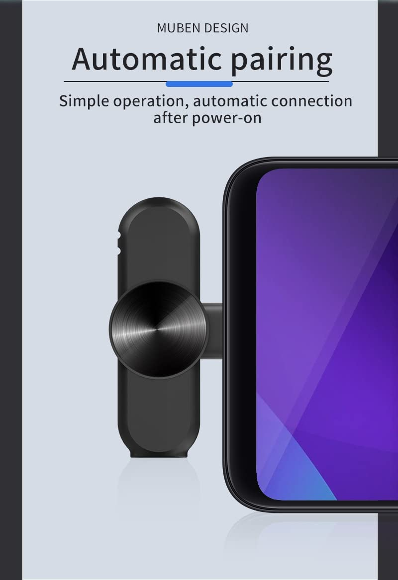 Wireless Lavalier Microphone for Type-C Devices,Plug & Play Lapel Clip-On Mini Lav Mic for Video Recording Facebook Youtube Live Stream/Vlog/Zoom Auto-Sync Noise Reduction image number 6