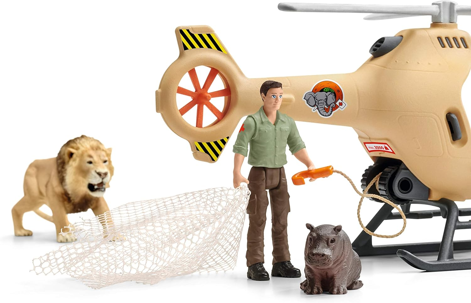 Schleich&reg; 42476 Helicopter Animal Rescue for Children from 3+ Years Wild Life Play Set image number 6