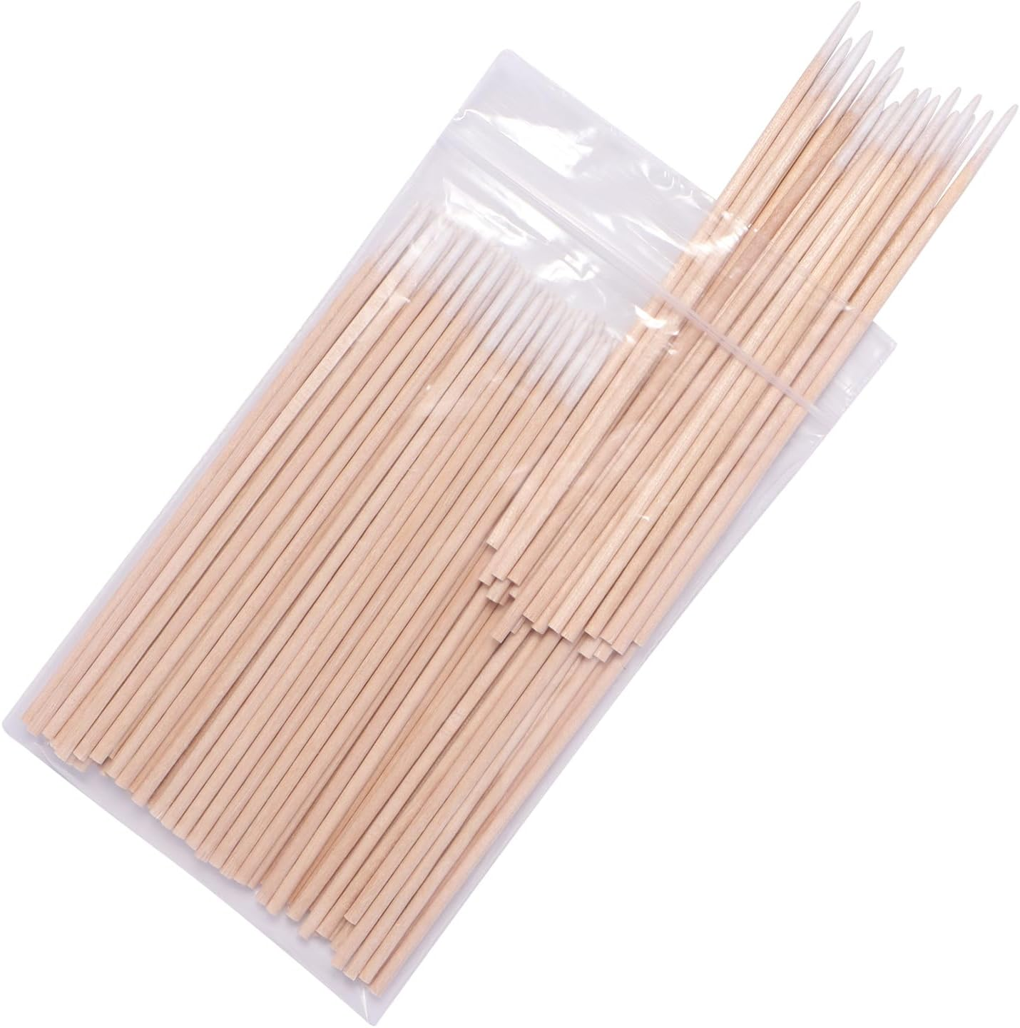 500Pcs Pointed Cotton Swabs, 4 Inch Precision Microblading Cotton Swab Cotton Sticks Applicator for Eyebrow Tattoo Beauty Make-Up Nail Clean, Wood Handle Pointed Tip Head image number 5