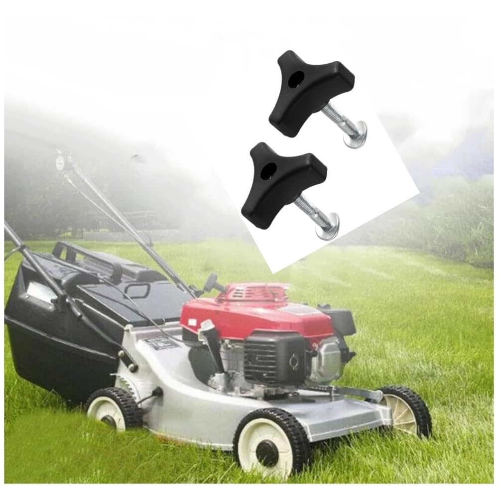 DACUAN 4Pcs Triangular Handle Fastening Screw Set, Lawn Mower Nut Triple Angle Handle Knob Nut Bolt Screw, image number 4