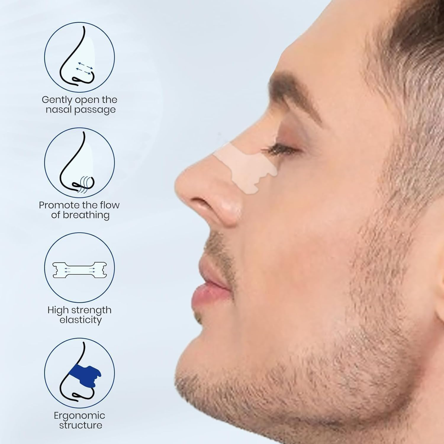 Nasal Strips, Extra Strength Nasal Strips for Snoring, 30 Count Effective anti Snoring to Enhance or Improve Nasal Breathing, Comfortable Snoring Solution image number 4