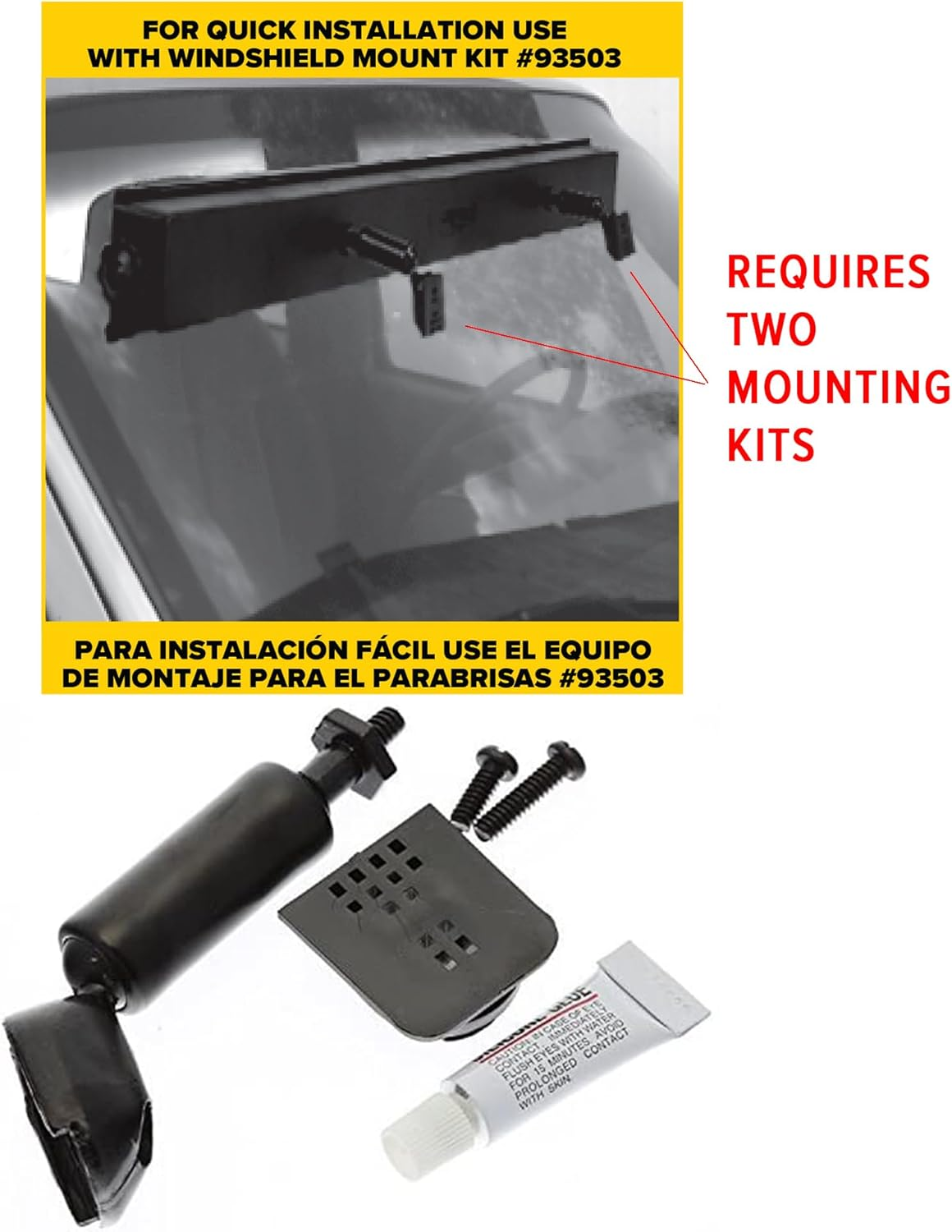 Rally Panoramic 5-Panel Rearview Mirror, Easy Installation, Fits All Cars, Suvs, Trucks and Vans (91515) image number 5