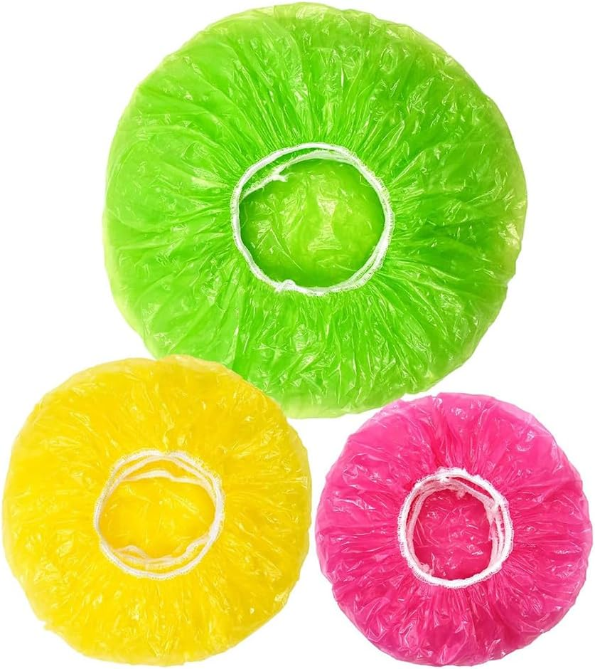 Reusable Elastic Food Storage Covers - 60Pcs Colorful Bowl, Dish, and Plate Plastic Wrap Covers image number 4