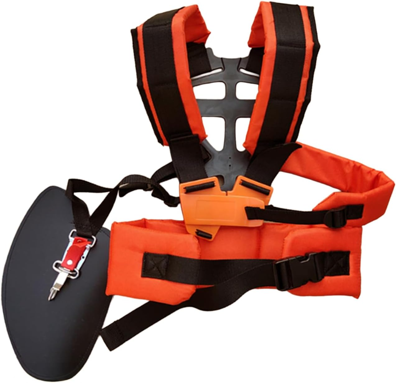 Double Shoulder Strap for Brush Cutter, Lawn Trimmer, and Weed Wacker - Adjustable Tool Belt with Brushcutter Accessories, Compatible with Most Garden Power Tools（Black） - Haheihei image number 1