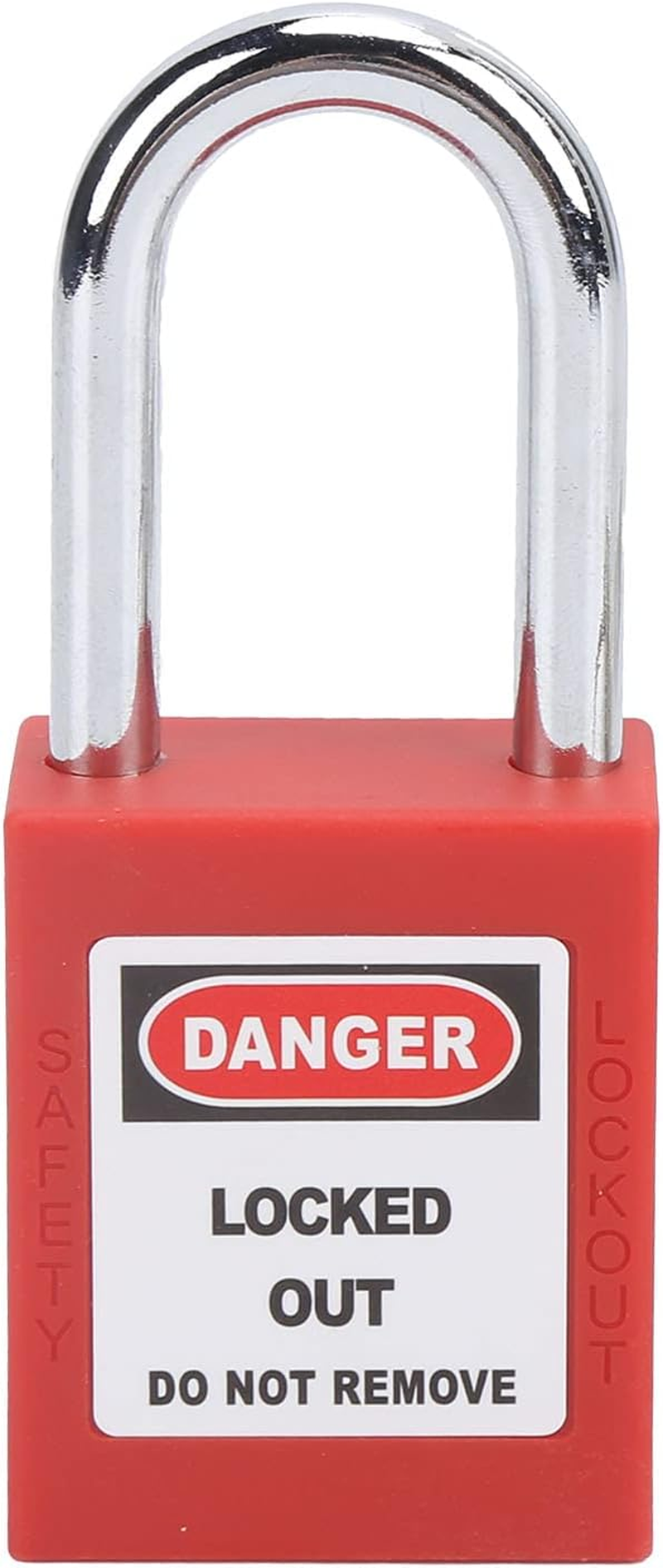 Lockout Tagout Padlock, anti Skid Design, 6 Special Shaped Billiard Lock Cores, with Writable Label for Equipment Maintenance image number 1