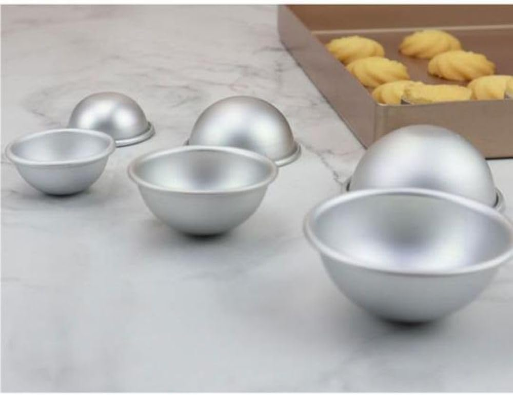 Bath Bomb Mold Set,30 PCS Bath Bomb Mold Aluminum Alloy Soap Mold, Hemisphere Cake Pan,Aluminum Metal Bath Bombs Press for DIY Making Supplies image number 3