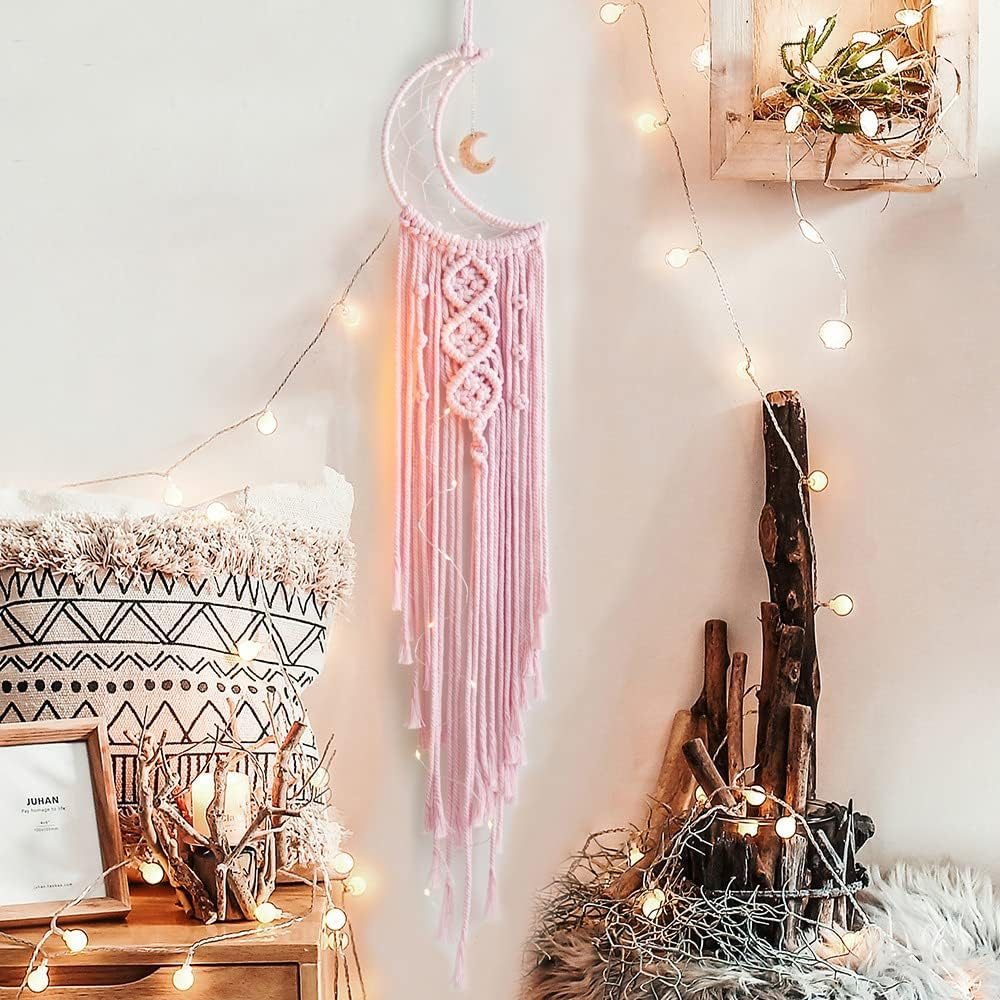 Dream Catcher, Moon Dream Catcher, Home Decor, Boho Dream Catcher, Girls Bedroom Decor Dream Catcher Wall Decor, Gifts for Teenager Girls Friends Gifts, Gifts for Women Gifts for Mom Purple