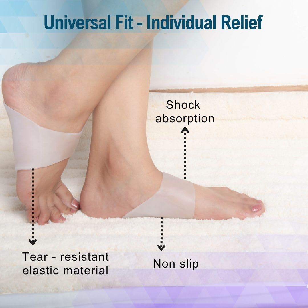 Wonder Care Plantar Fasciitis Archsupport Sleeve | Compression Arch Support Foot Sleeve | Foot Compression Wrap Flat Feet Corrector for Men and Women Pair of 1 & 3 image number 1