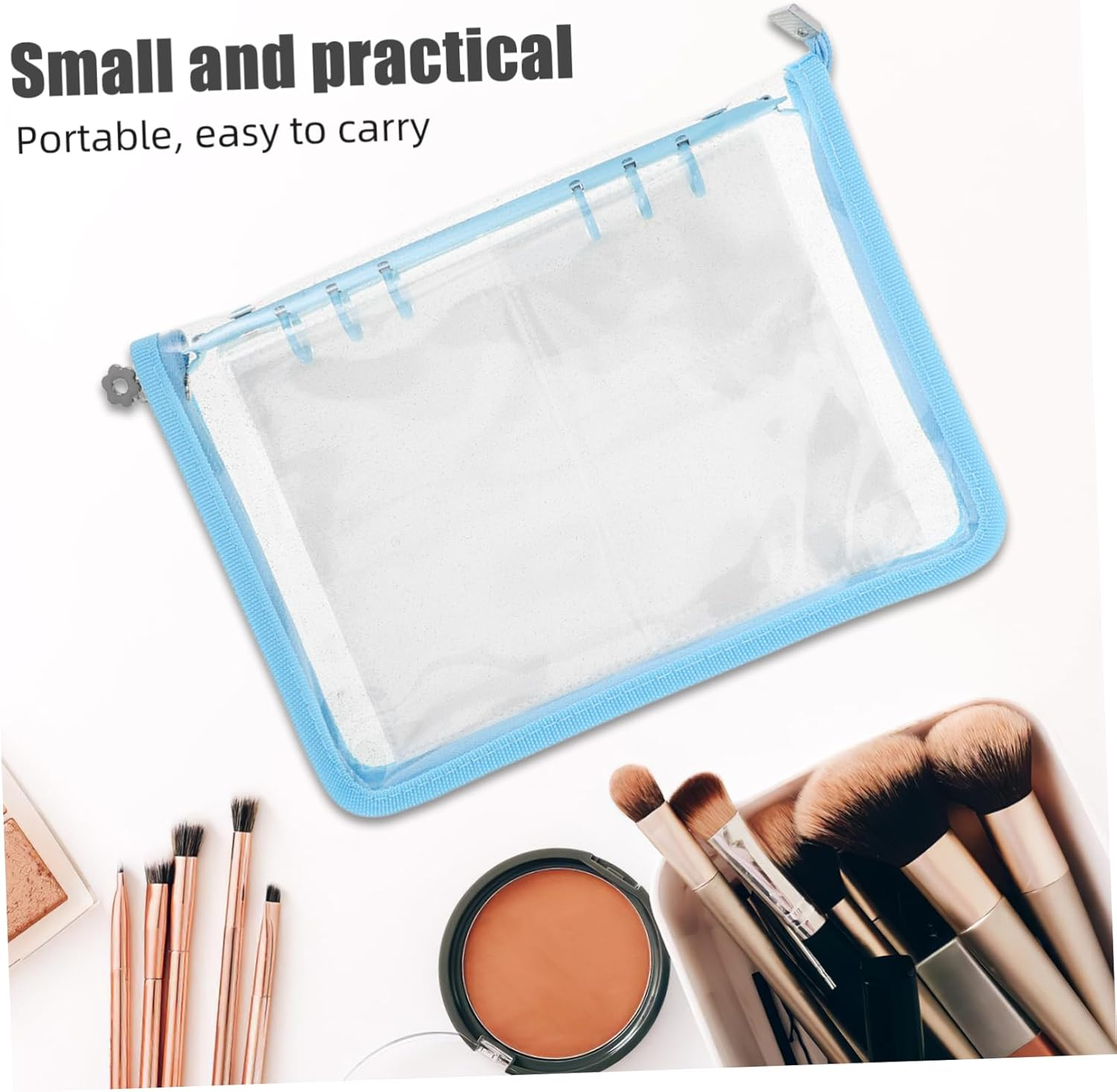 VICASKY Jewelry Storage Book Travel Earring Organizer Case Zipper Pouches Binder Album for Necklaces Bracelets Earrings image number 6