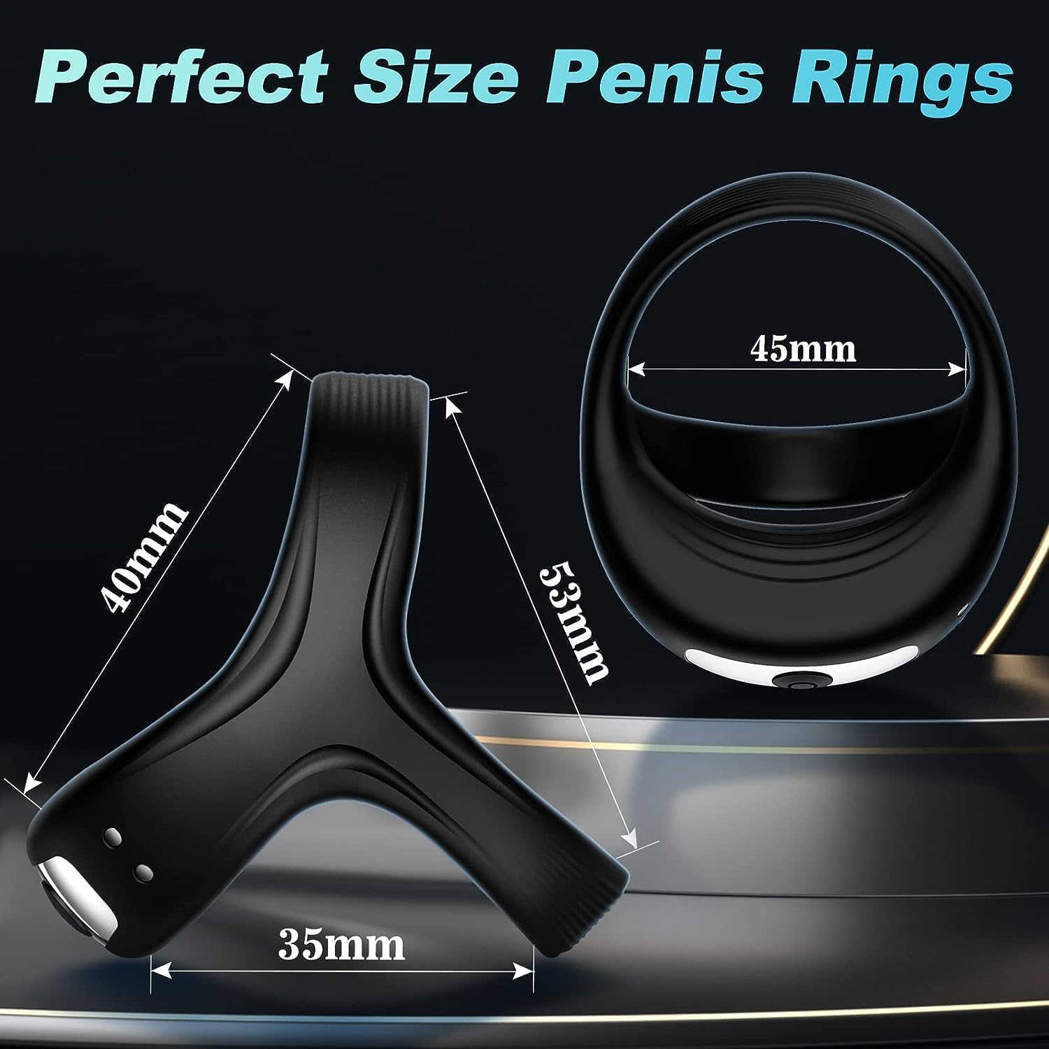 Vibrating Cock Ring Vibrator, 10 Vibration Modes, Silicone Stretchy Couples Vibrator Erection Enhance Delay Ejaculation Pleasure, Clitoral G Spot Vibrator Stimulator for Women, Rechargeable Adult Sex Toys image number 5