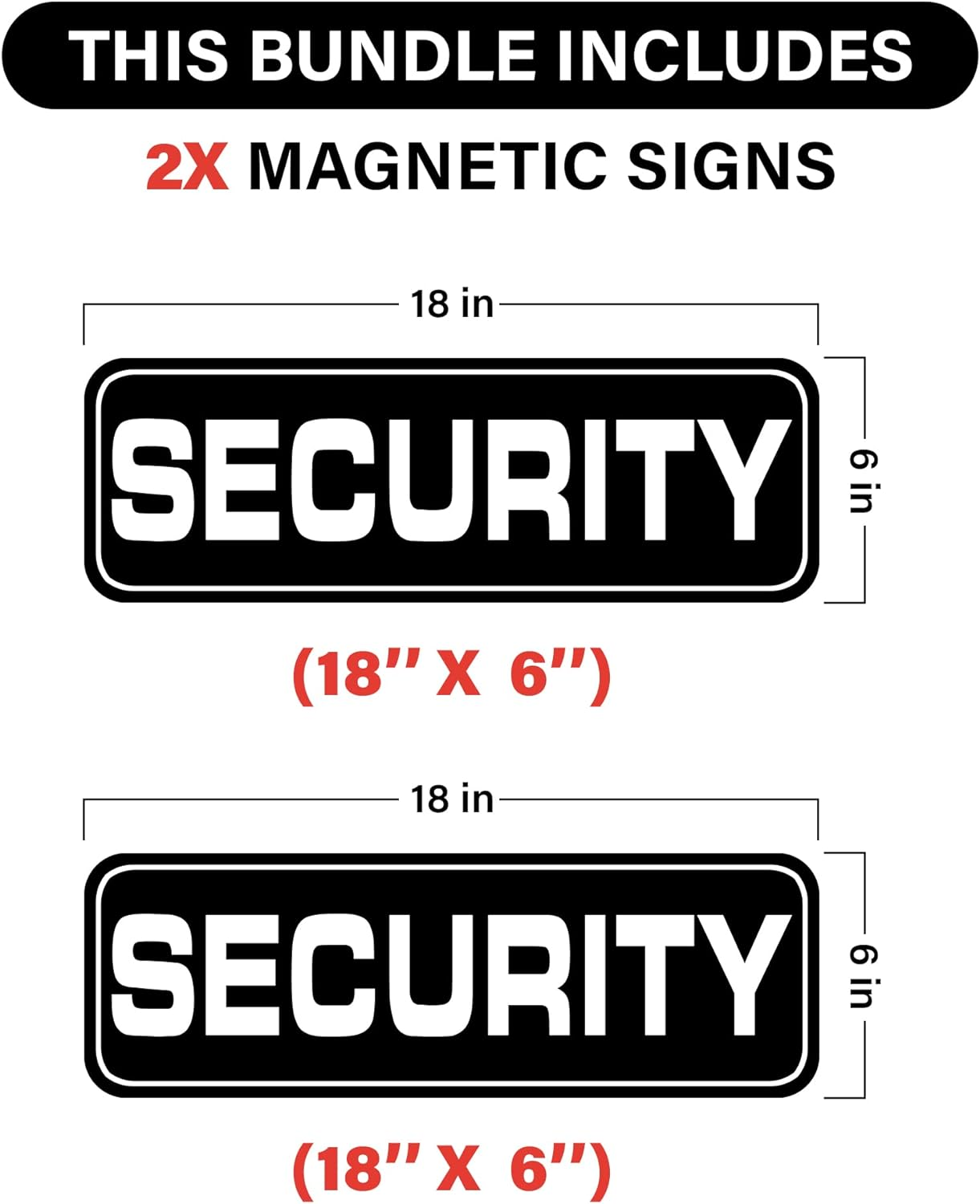 Signs Security Officers Magnetic for Vehicles Trucks, SUV and Cars, Rover, Patrol Security 116 (Black) image number 3