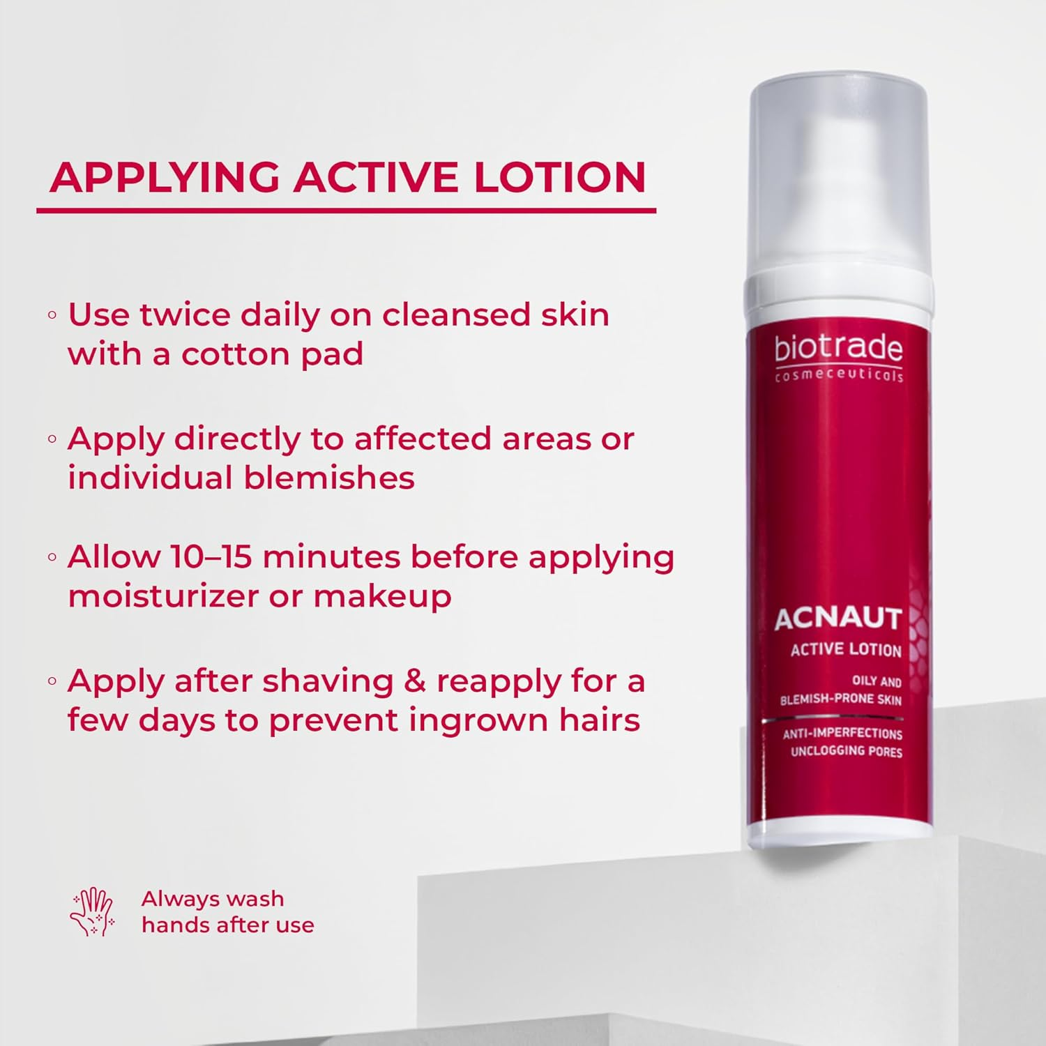 Acne Out Active Lotion 60Ml - for Oily and Acne-Prone Skin & Regulates Oiliness by Biotrade image number 3