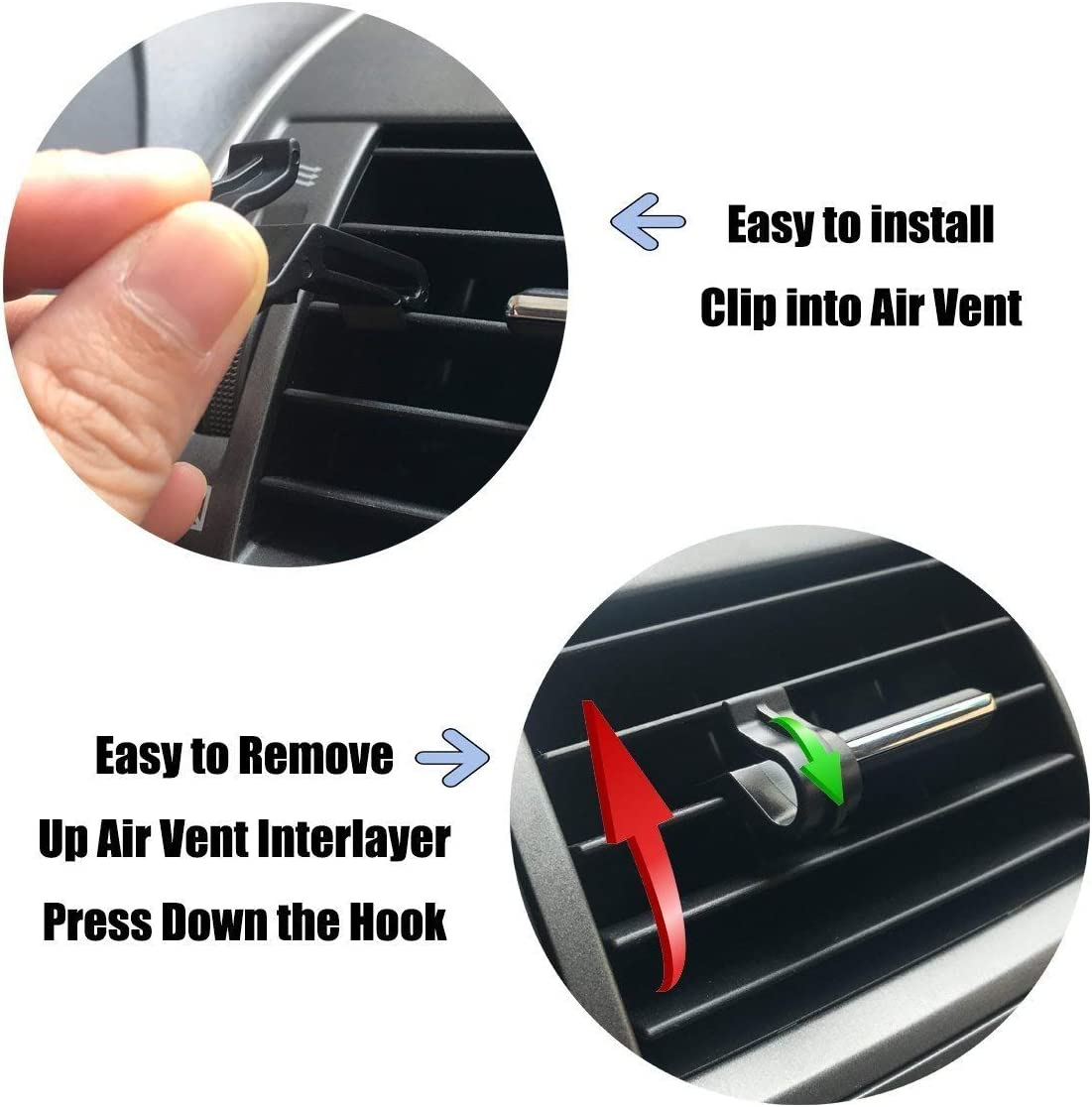 Yosoo Car Auto Seat Back Interior Air Vent Cell Phone Holder Pouch Bag Box Tidy Storage Coin Bag Case Organizer with Hook (Black) image number 1