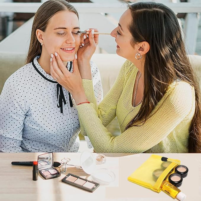 Mtxorvix 24 Pcs Mini Zipper Mesh Bags - Reusable 12X10Cm Nylon Mesh Zipper Pouch Organizer, Mini Zipper Mesh Bags, Coin Pouch & Cosmetic Travel Bags for Makeup, Lipstick, Toiletries, Keys, Cards image number 6