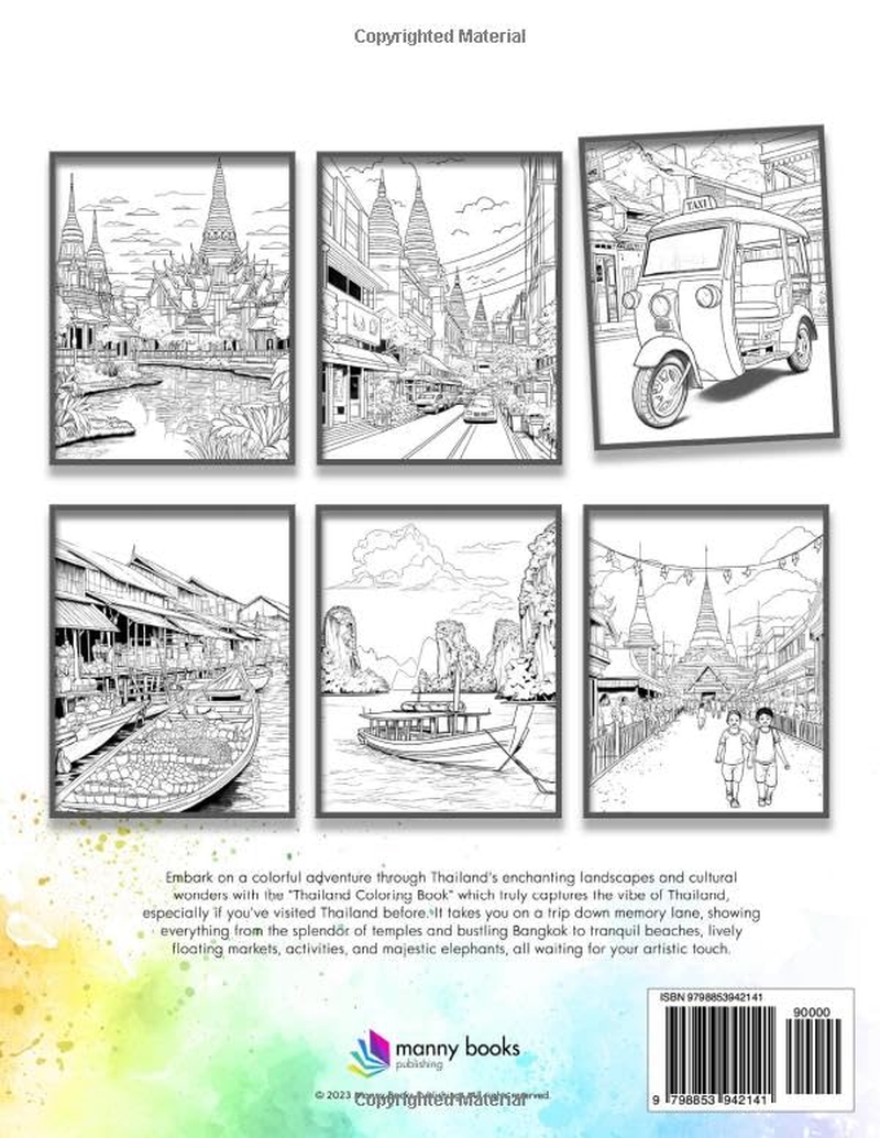Thailand Coloring Book: 50 Unique Coloring Pages of Thailand Culture and Beauty image number 1