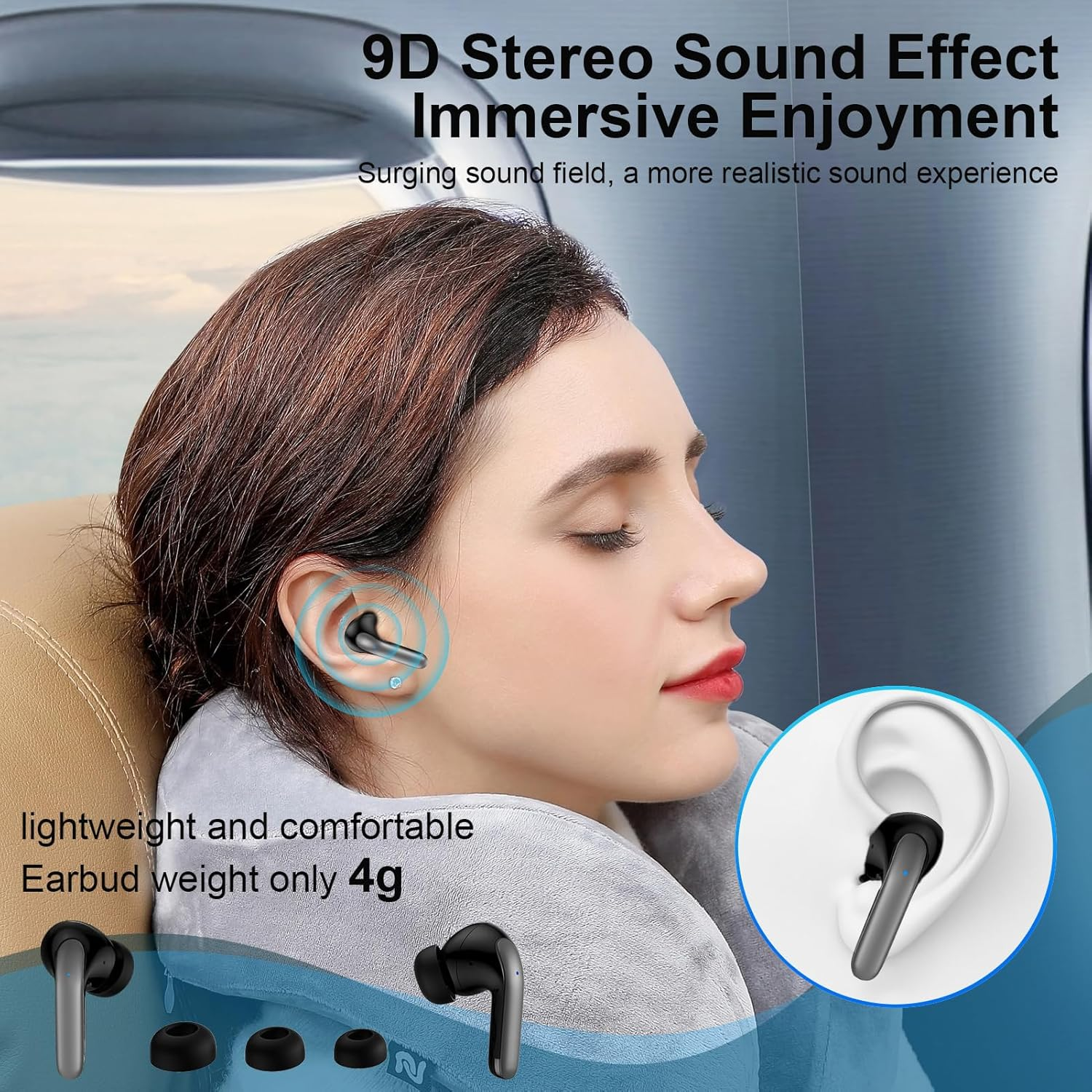 Samsung Earbuds Wireless,Bluetooth 5.3 Headphones for Samsung Galaxy A17 A16 A36 A56 S25 FE Ultra S24 S23 S22 S21 Z Fold 7 Flip7, 60H in Ear Buds Noise Cancelling Earphones IPX7 Waterproof LED Display image number 3
