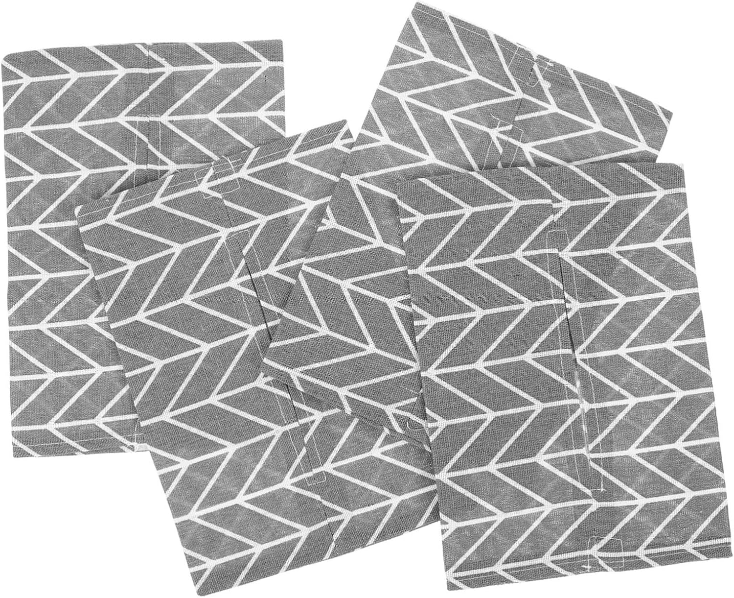 SHOWERORO 4Pcs Cotton Linen Tissue Storage Bag Linen Storage Bag Napkin Container Random Style image number 3