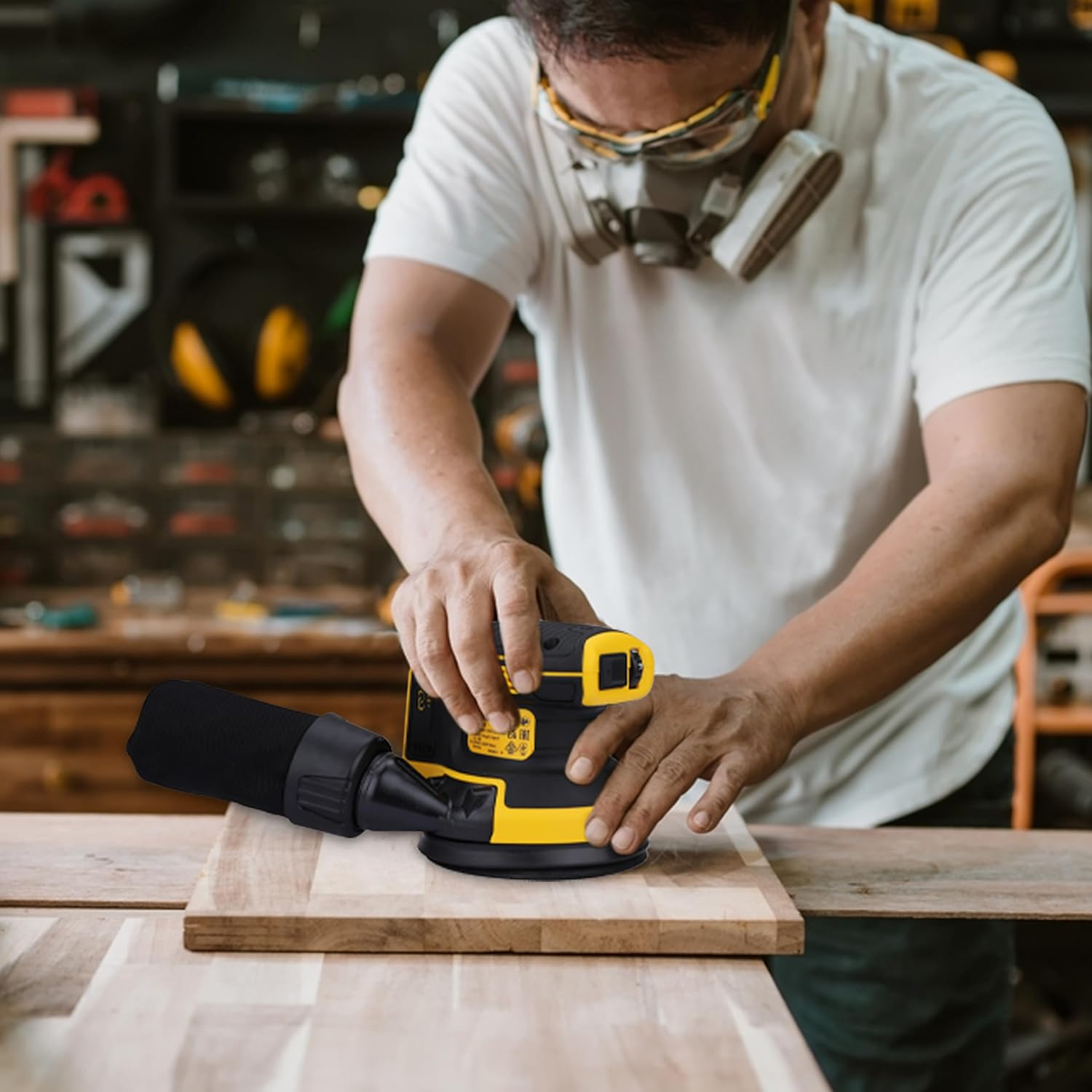 Dewalt DCW210N-XJ 18V XR Li-Ion Cordless Brushless 125Mm (5") Random Orbital Sander - Skin Only image number 4
