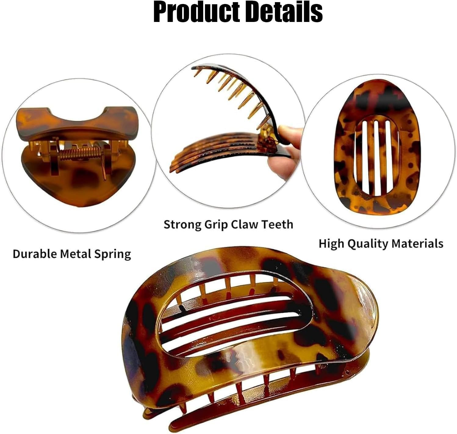 Pack of 6 Flat Hair Clips for Women, Hair Clip, Flat Claw Clip, Strong Hold Women'S Hair Clips, Hair Clip for Thick and Thin Hair image number 6