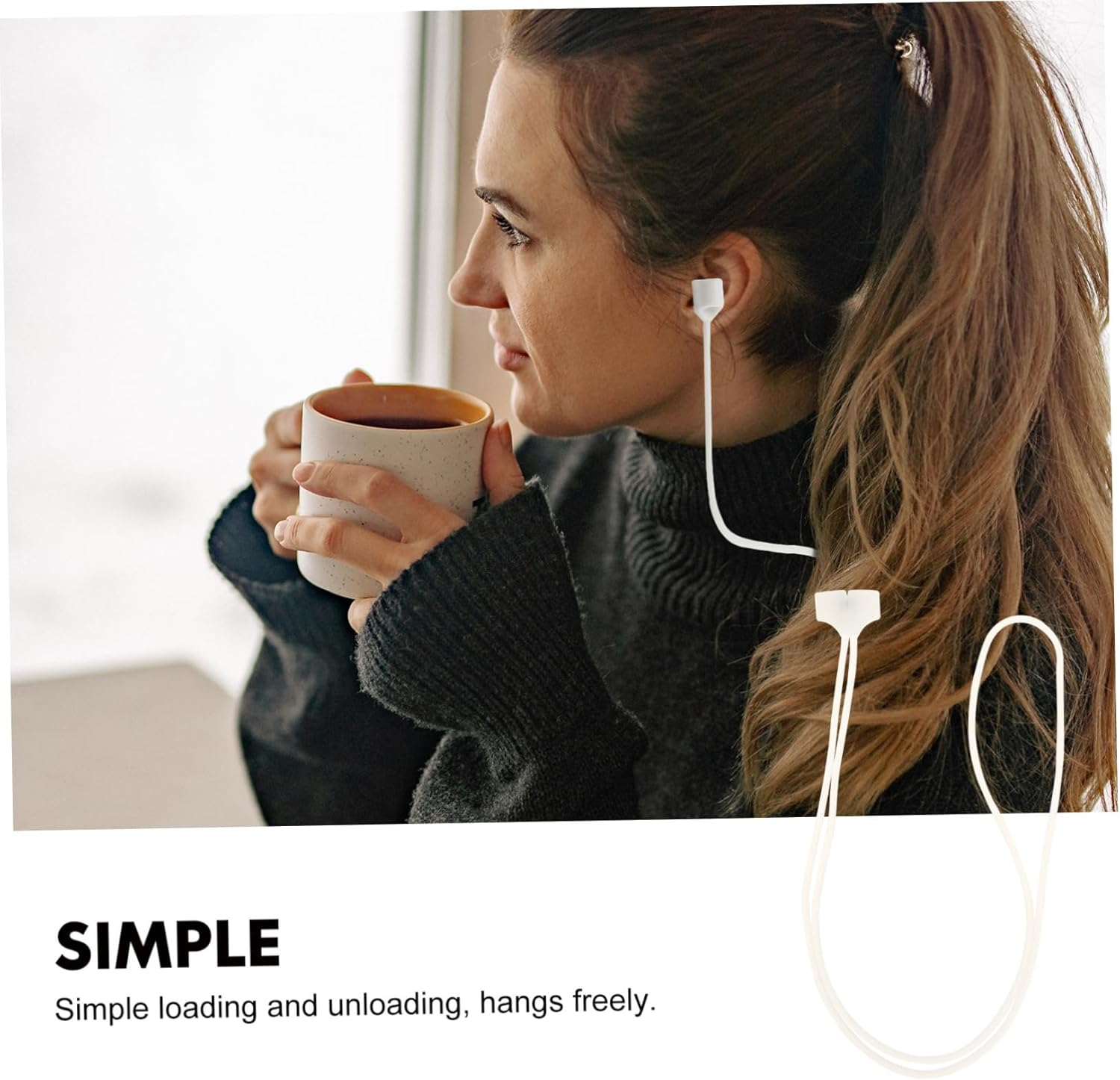 OSOLADY 4Pcs Silicone Earphone Lanyard Earphone Lost Strap Lost Magnet Lanyard Wireless Headset image number 6