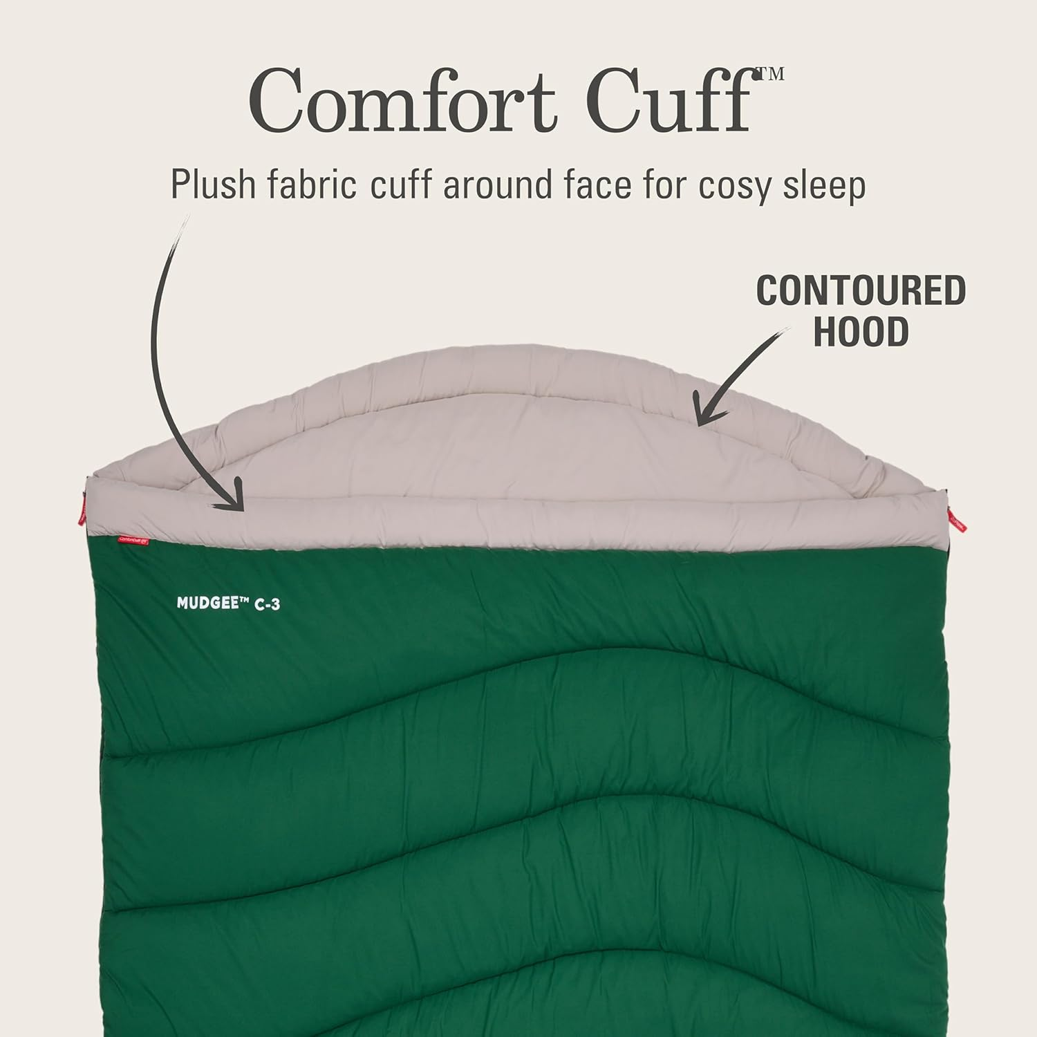 Coleman Mudgee -3&deg;C Double Sleeping Bag | 215X152Cm, Cold Weather, Polyester Fill with Extra Heat Retention, XL Stuff Sack, Brushed Polyester Shell & Lining, Comfort Cuff for Neck, Easy to Pack