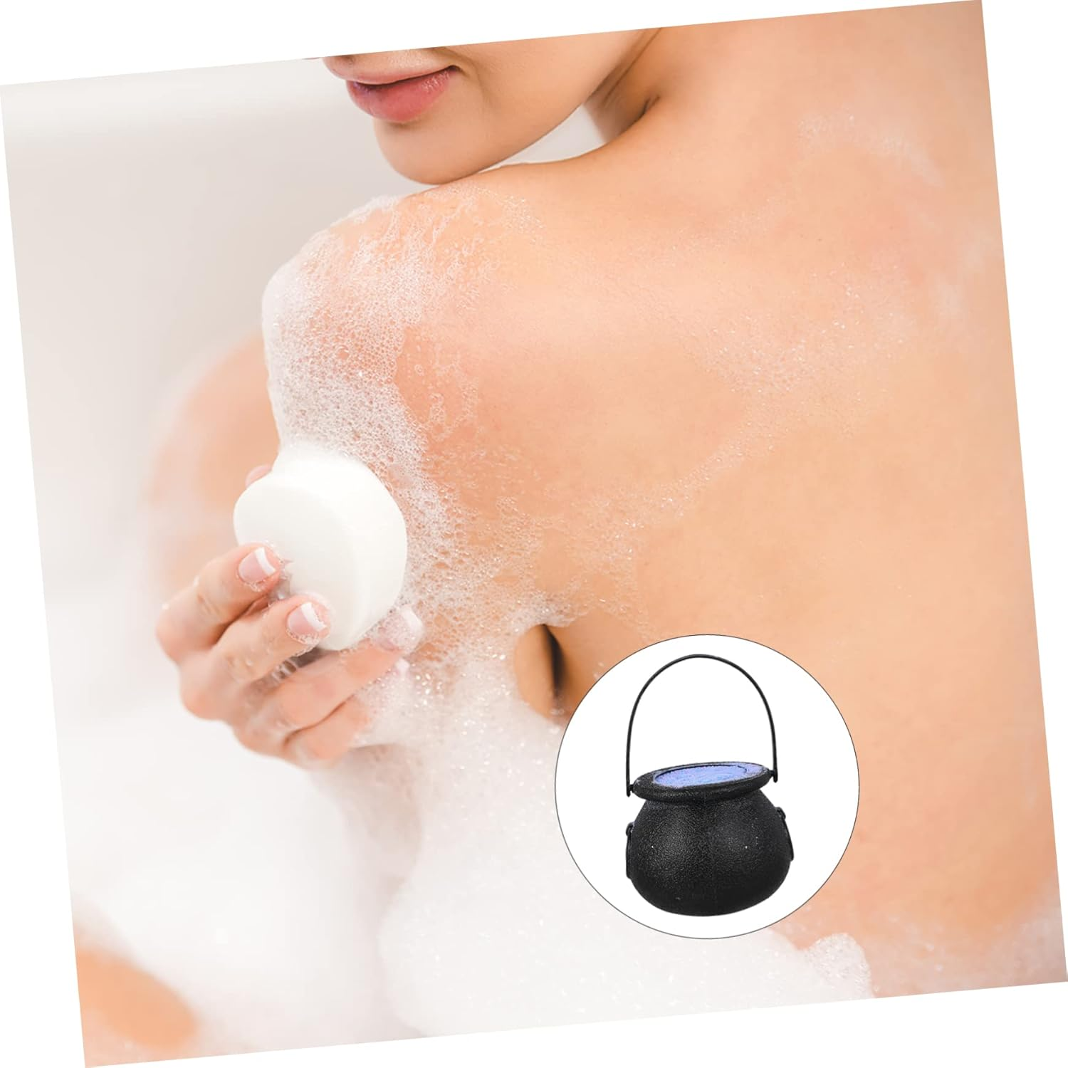 FOYTOKI 1Pc Halloween Themed Shower Bubble Ball for Bathing and Relaxation Nourishing Skin and Aromatherapy Party Favor for Home Use Witch Design image number 4