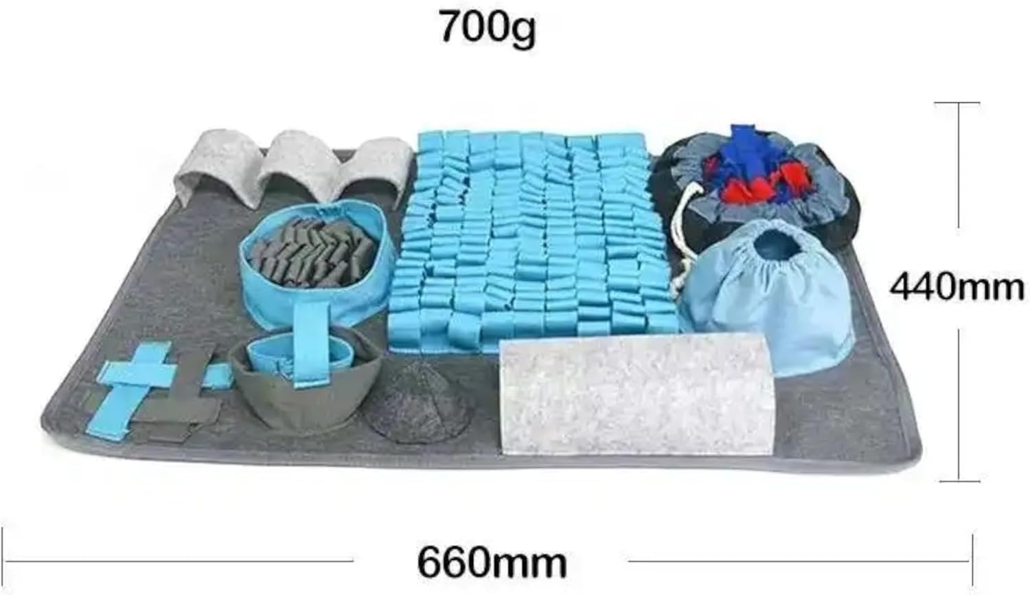 ROY Sniffing Rug for Dogs, Food Sniffing Feeding Mat - Sniffing Mat Dog, Puppy Training Mat for Slow Feeding, Dog Game Training Mat - Intelligence Toy for Dogs image number 1